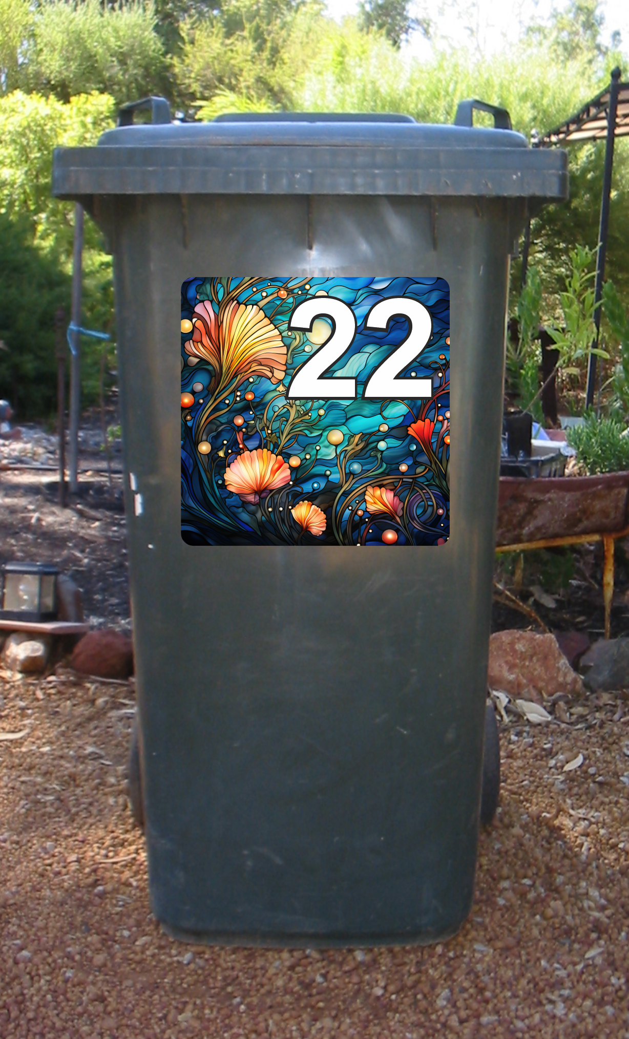 Address & House Numbers Wheelie Bin Stickers