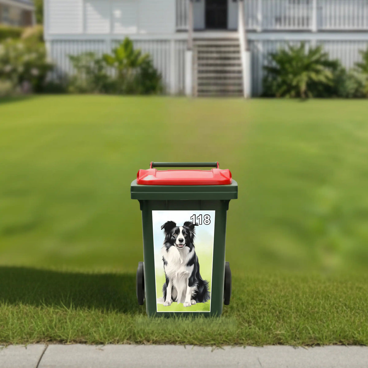 Australian wheelie bin stickers that stick to outdoor bins