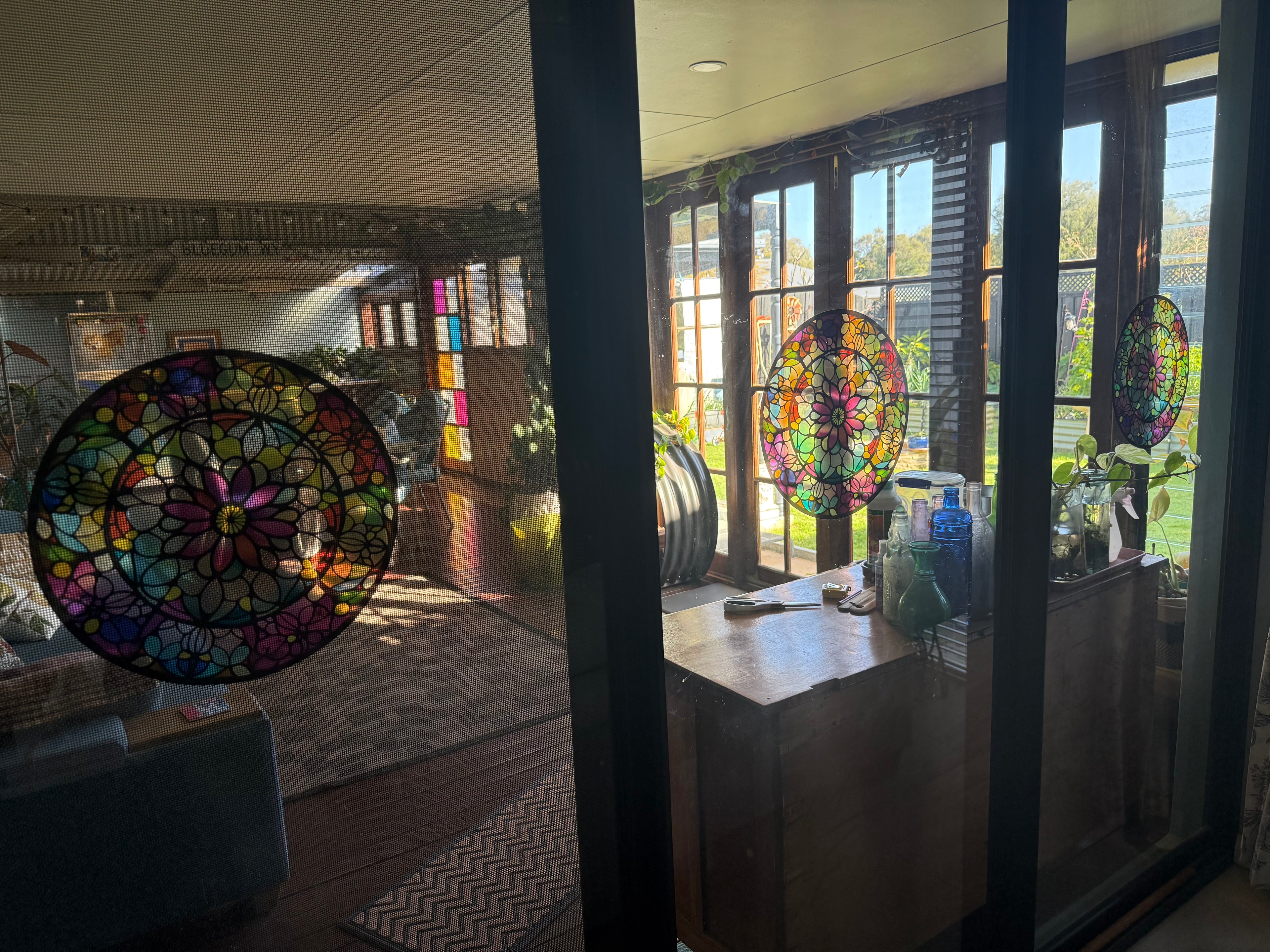 Stained glass window sticker