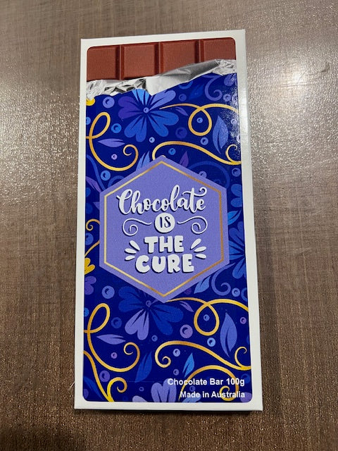 'Chocolate is the cure' chocolate bar