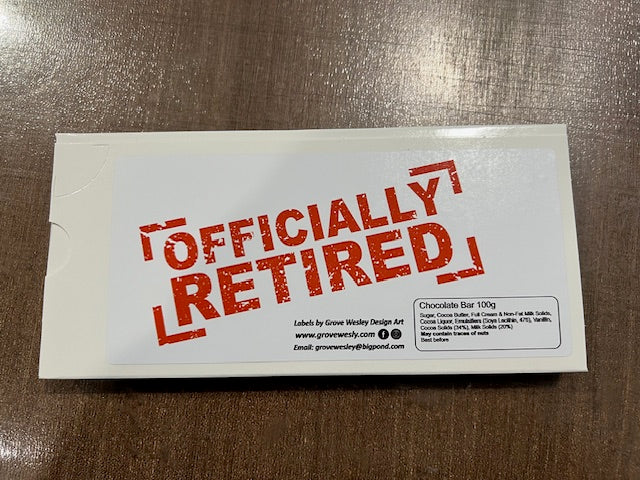 'I'm retired' chocolate bar