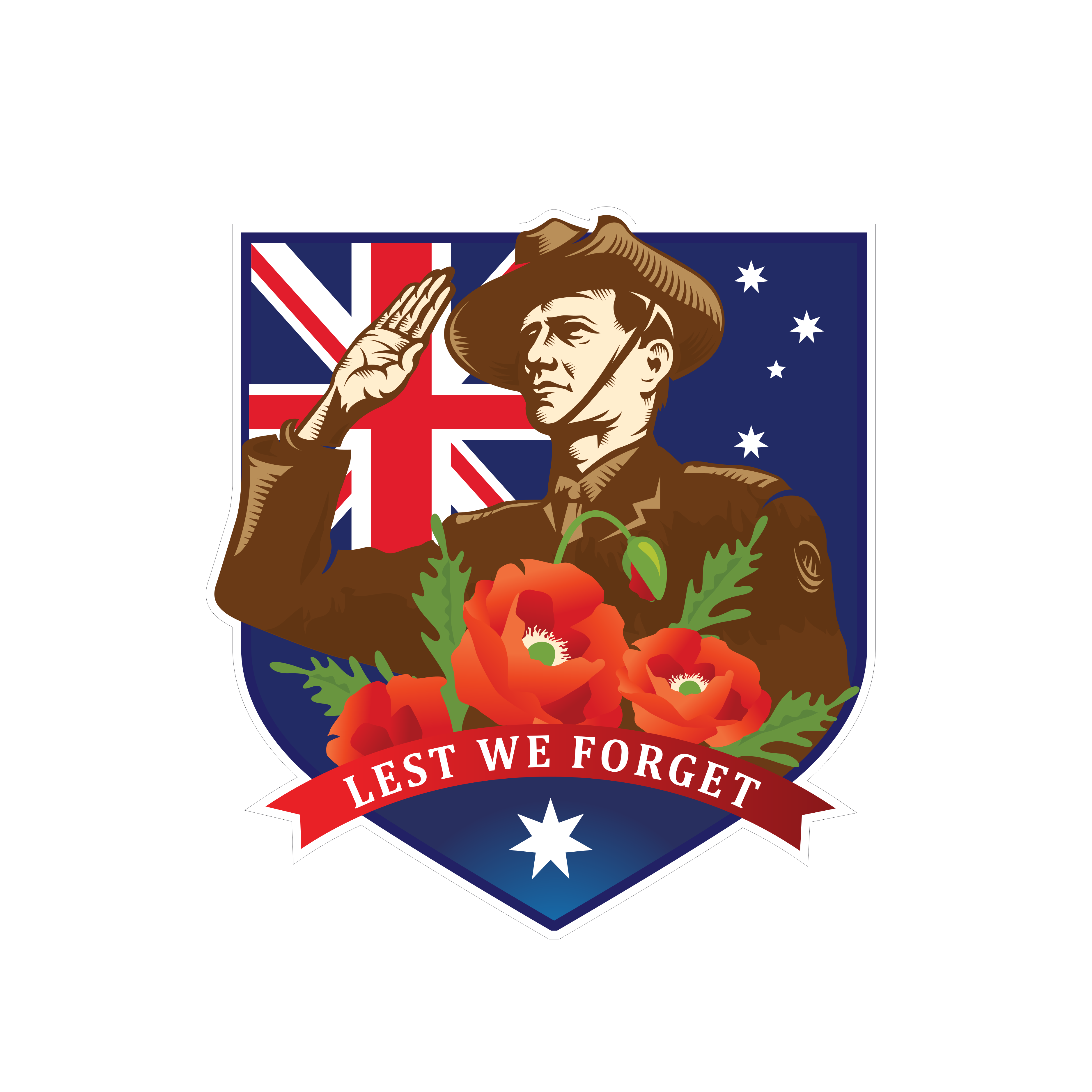 Lest we forget sticker