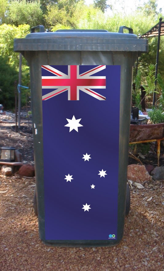 Australian flag wheelie bin sticker