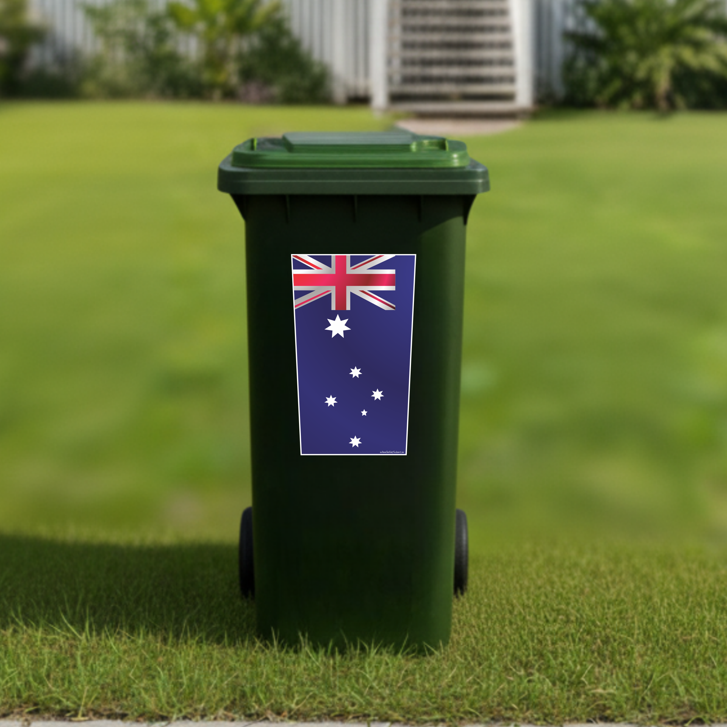 Australian flag wheelie bin sticker