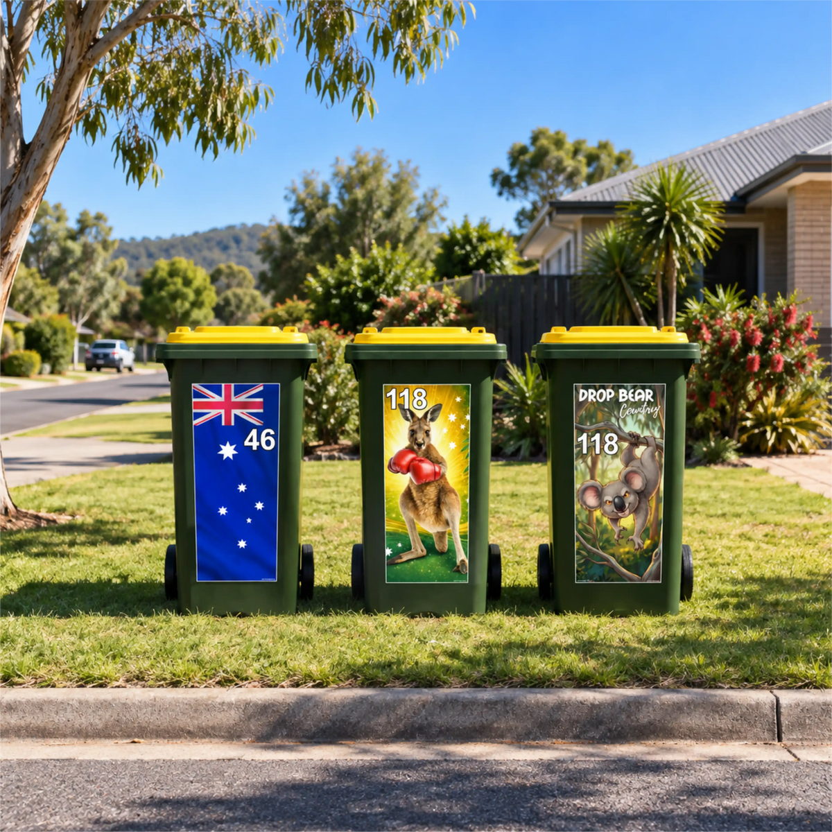 π¦ AUSSIE wheelie bin sticker bundle pack