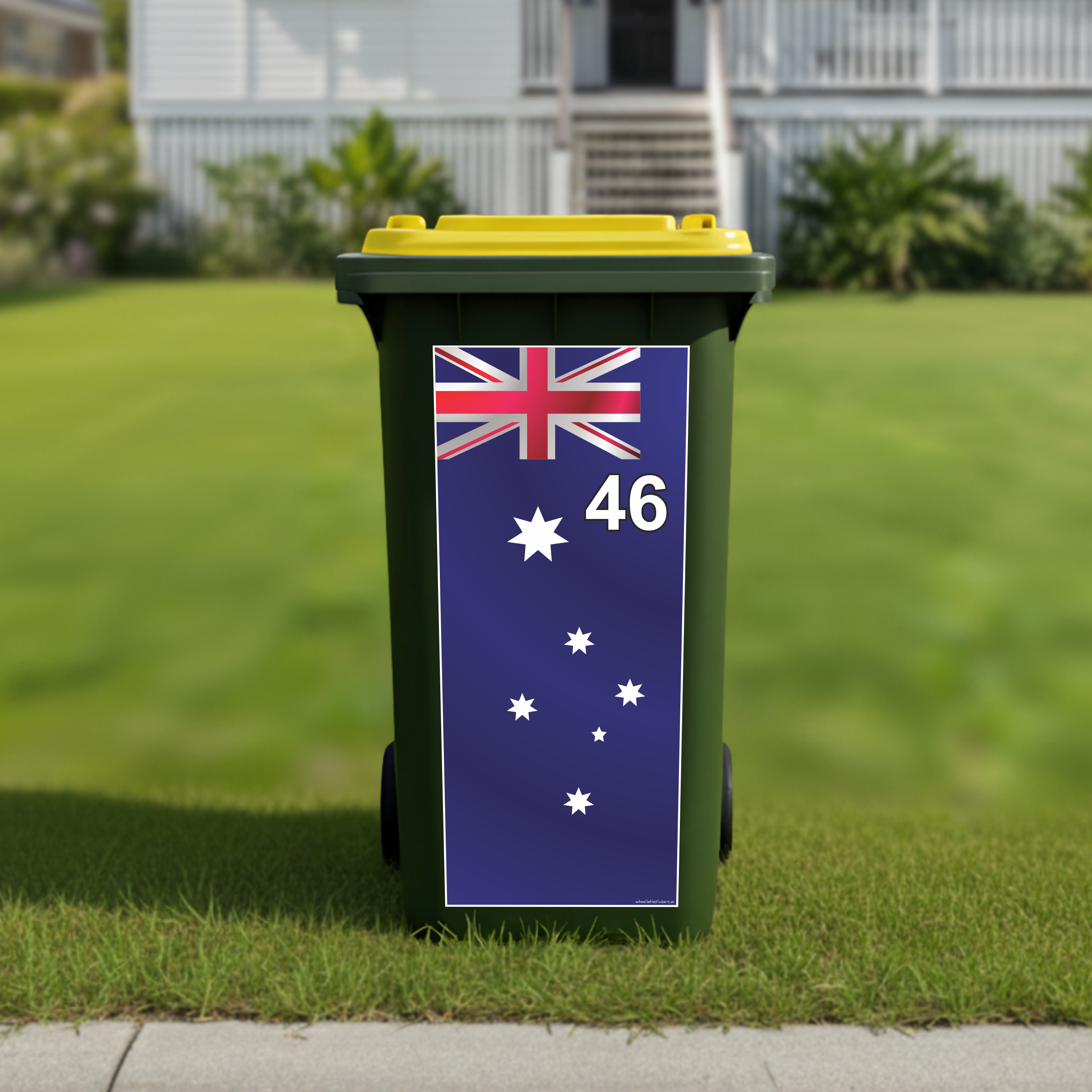 Australian flag wheelie bin sticker