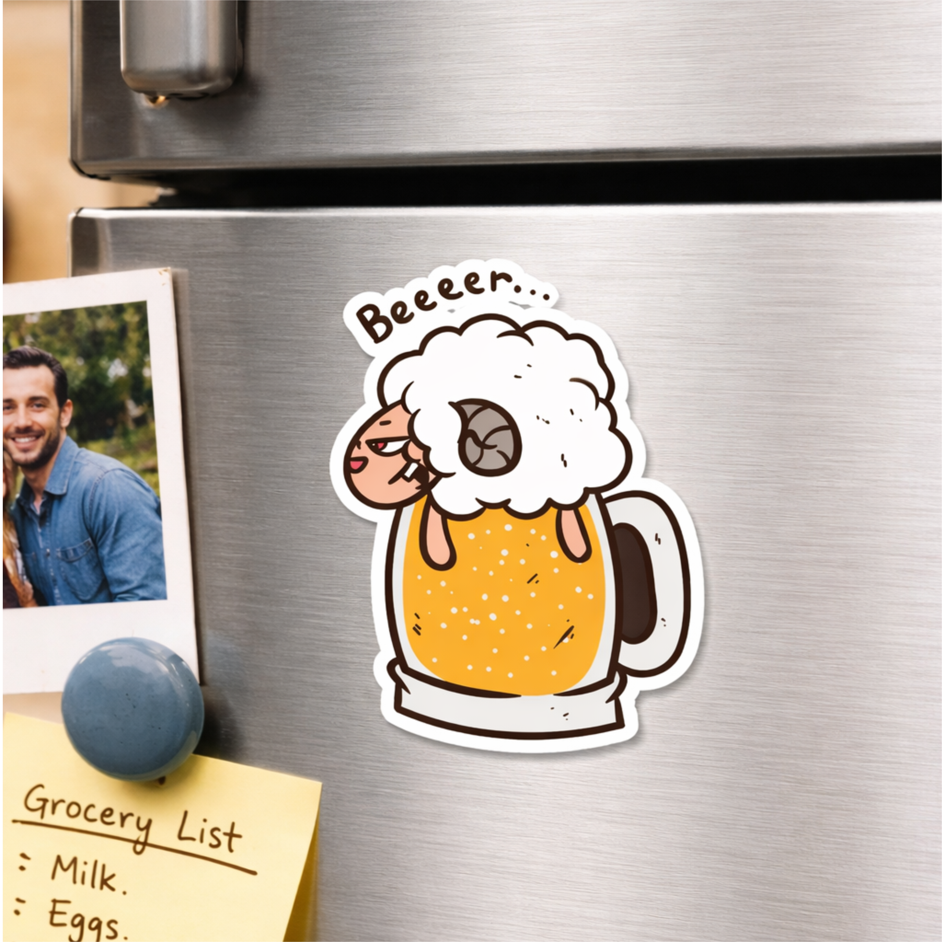 Beeeer… Sheep Sticker | Funny Beer Lover Vinyl Sticker | Ute, Fridge & Esky Decal