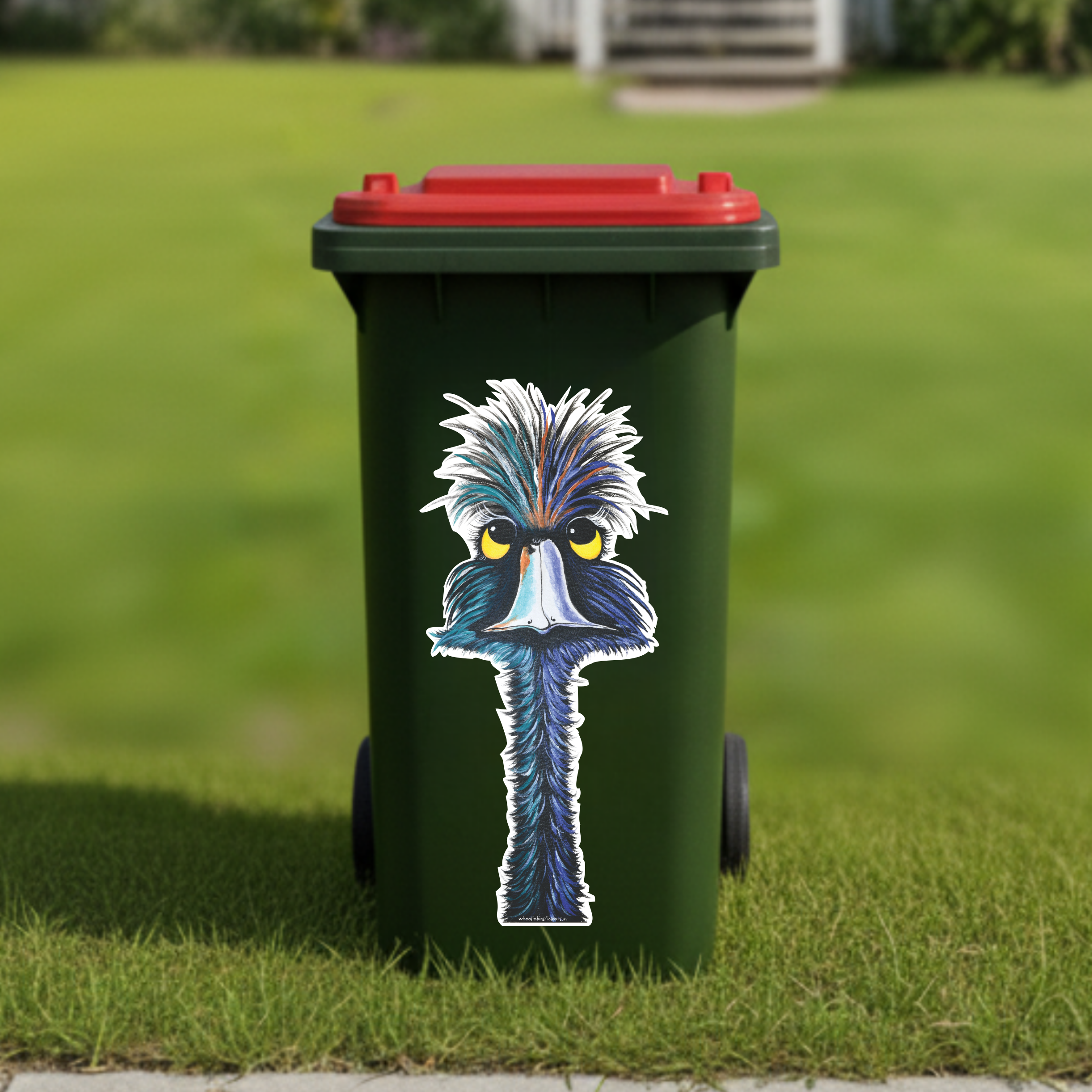 Bo ho emu wheelie bin sticker