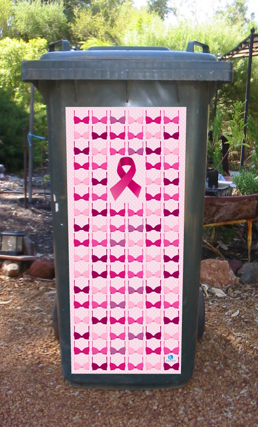 Breast cancer bras wheelie bin sticker