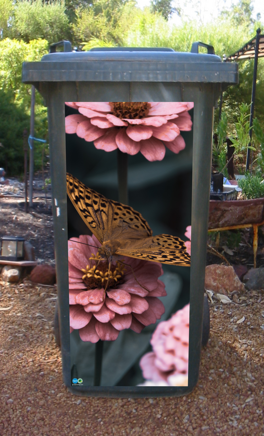 Butterfly wheelie bin sticker