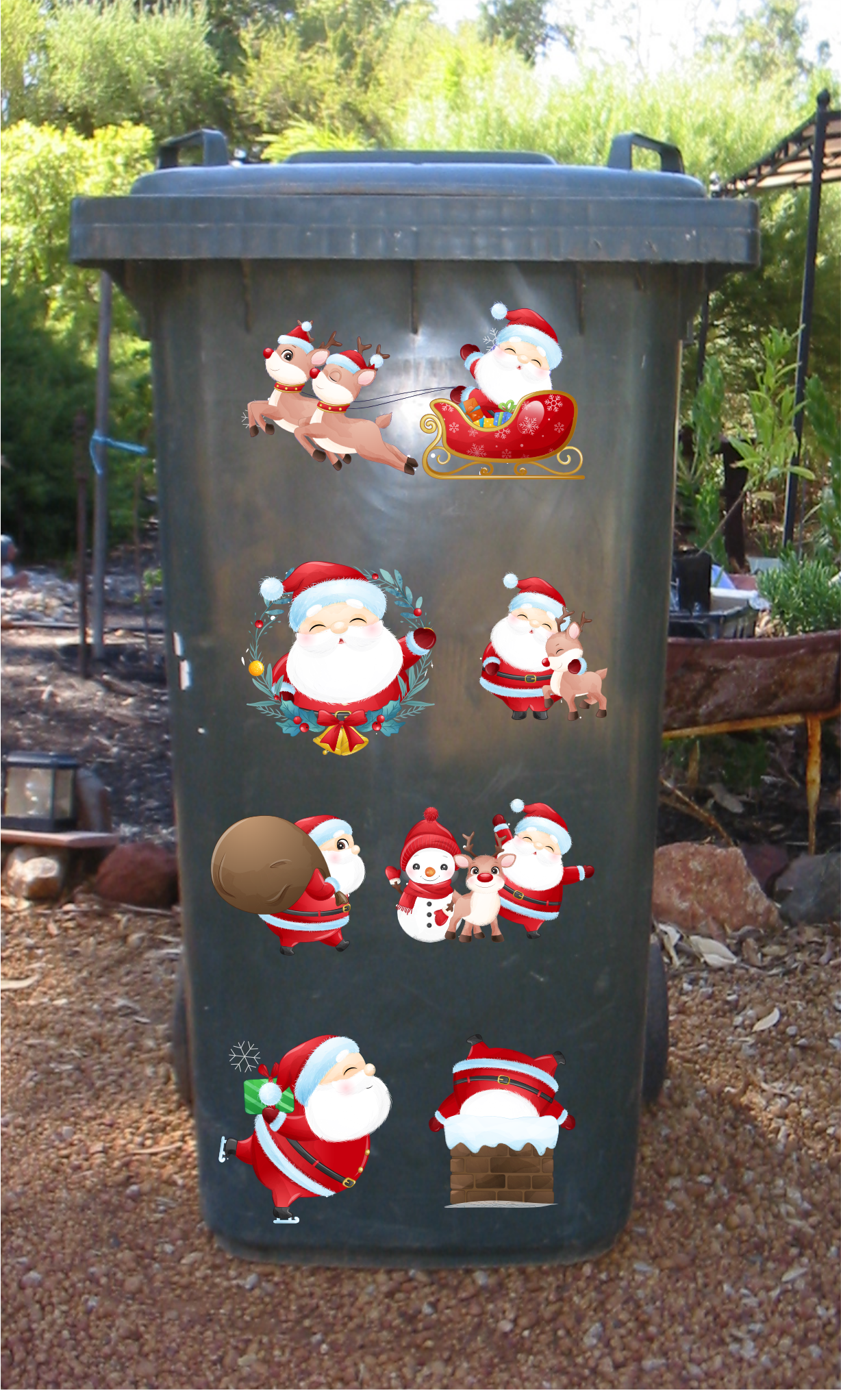 Cute santa pack of stickers