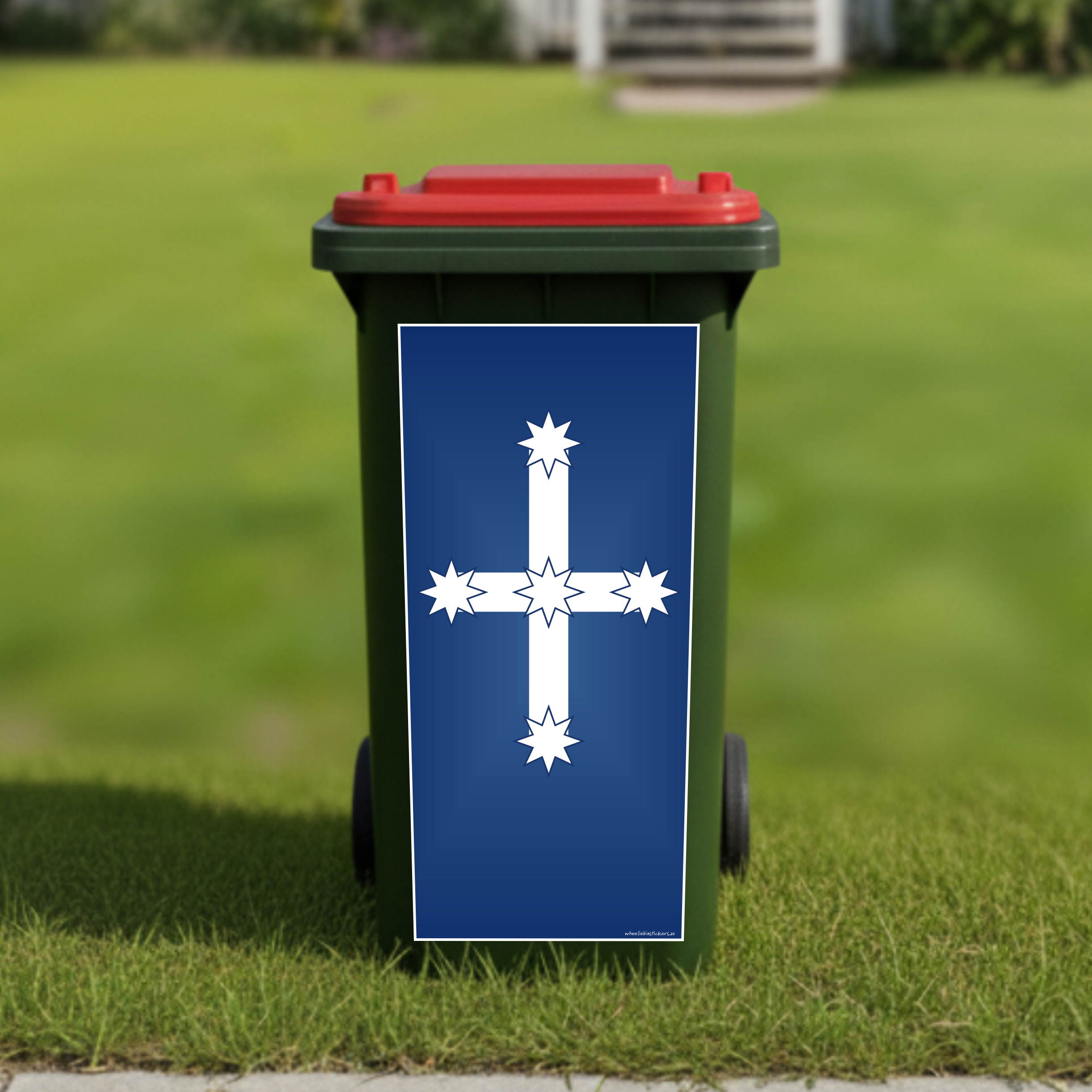 Eureka flag wheelie bin sticker