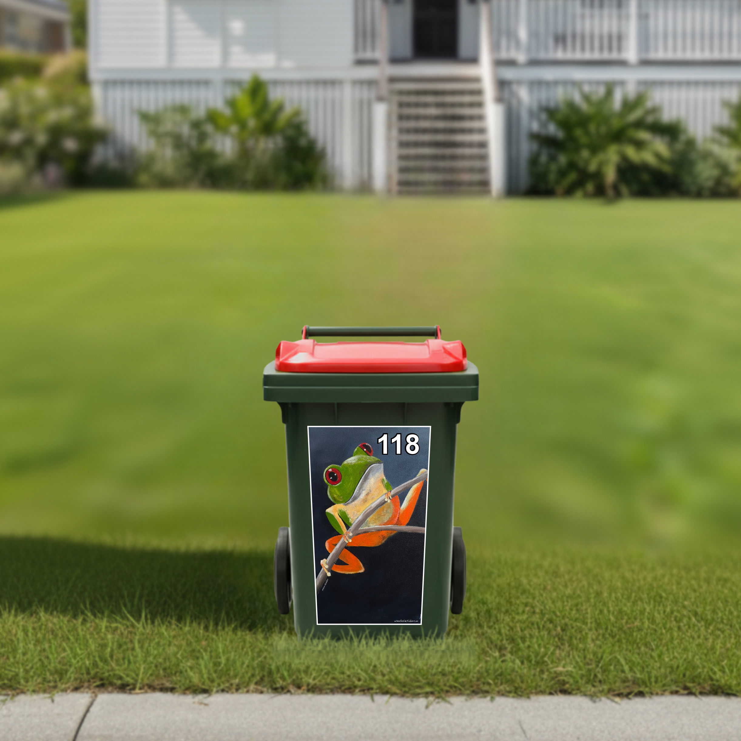 Freddo wheelie bin sticker