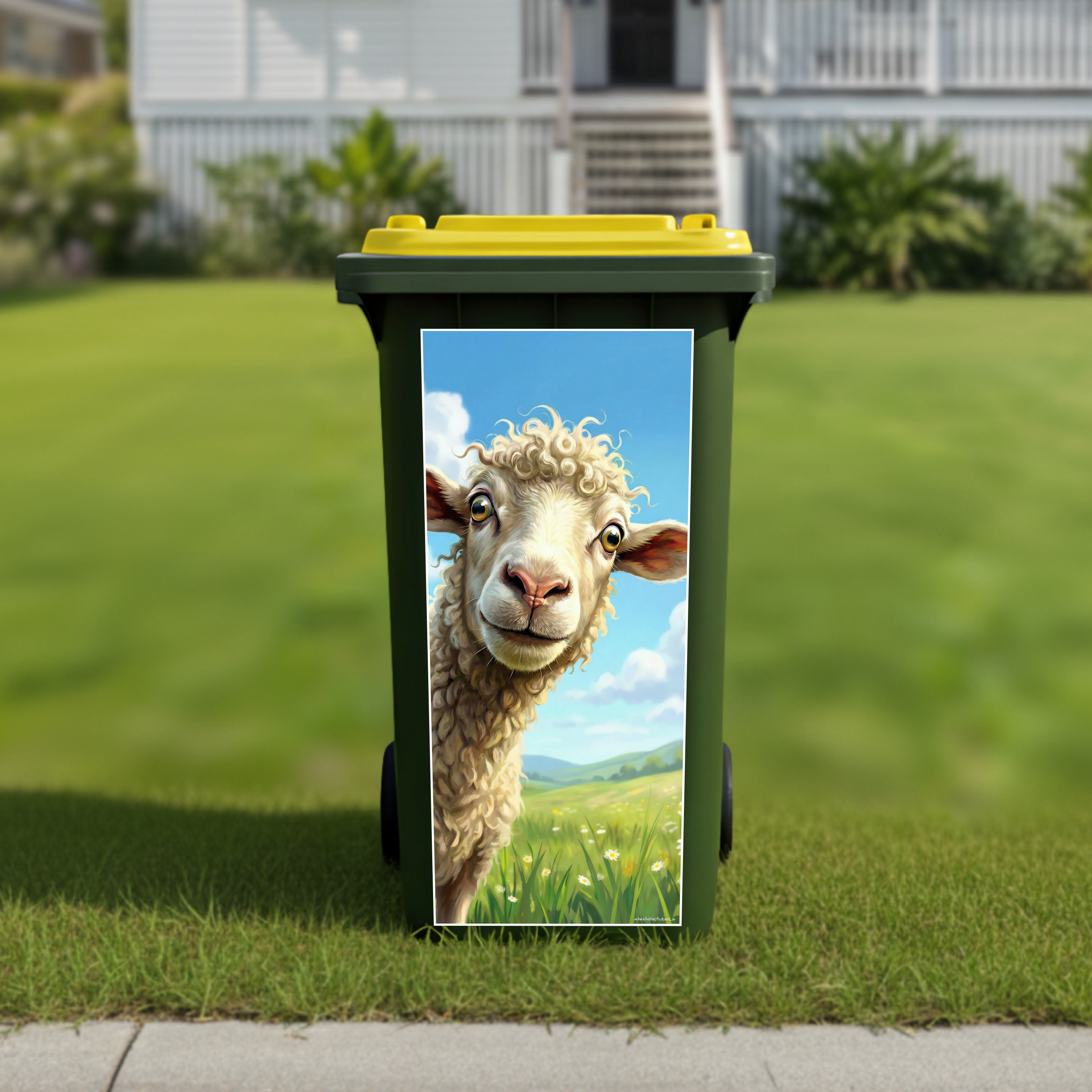 Gday ewe wheelie bin sticker