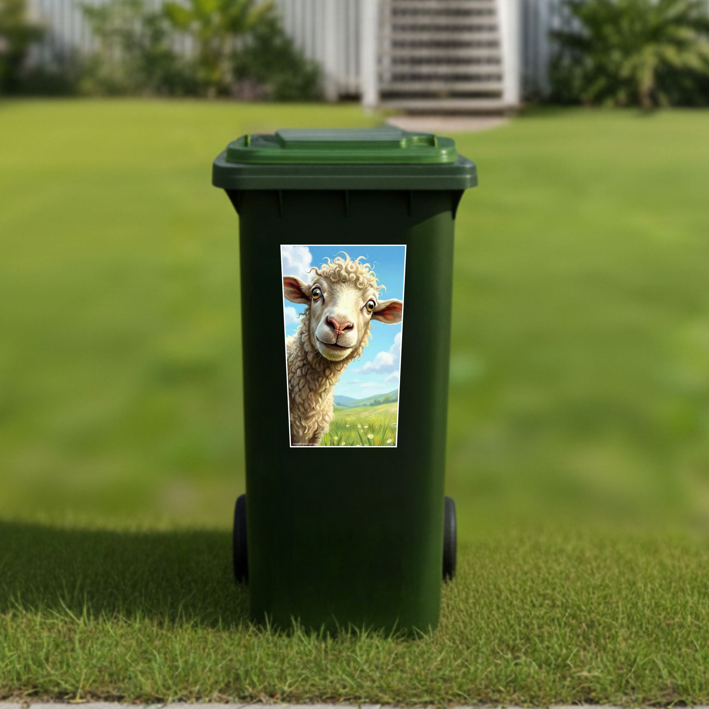 Gday ewe wheelie bin sticker