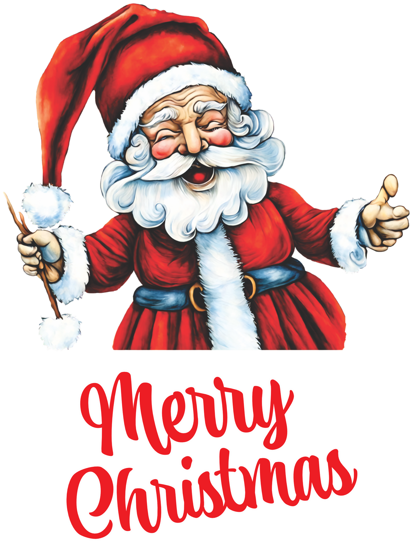 Happy santa sticker for wheelie bin and windows