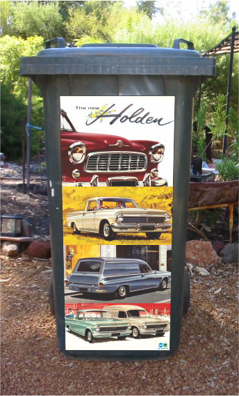 Holden wheelie bin sticker