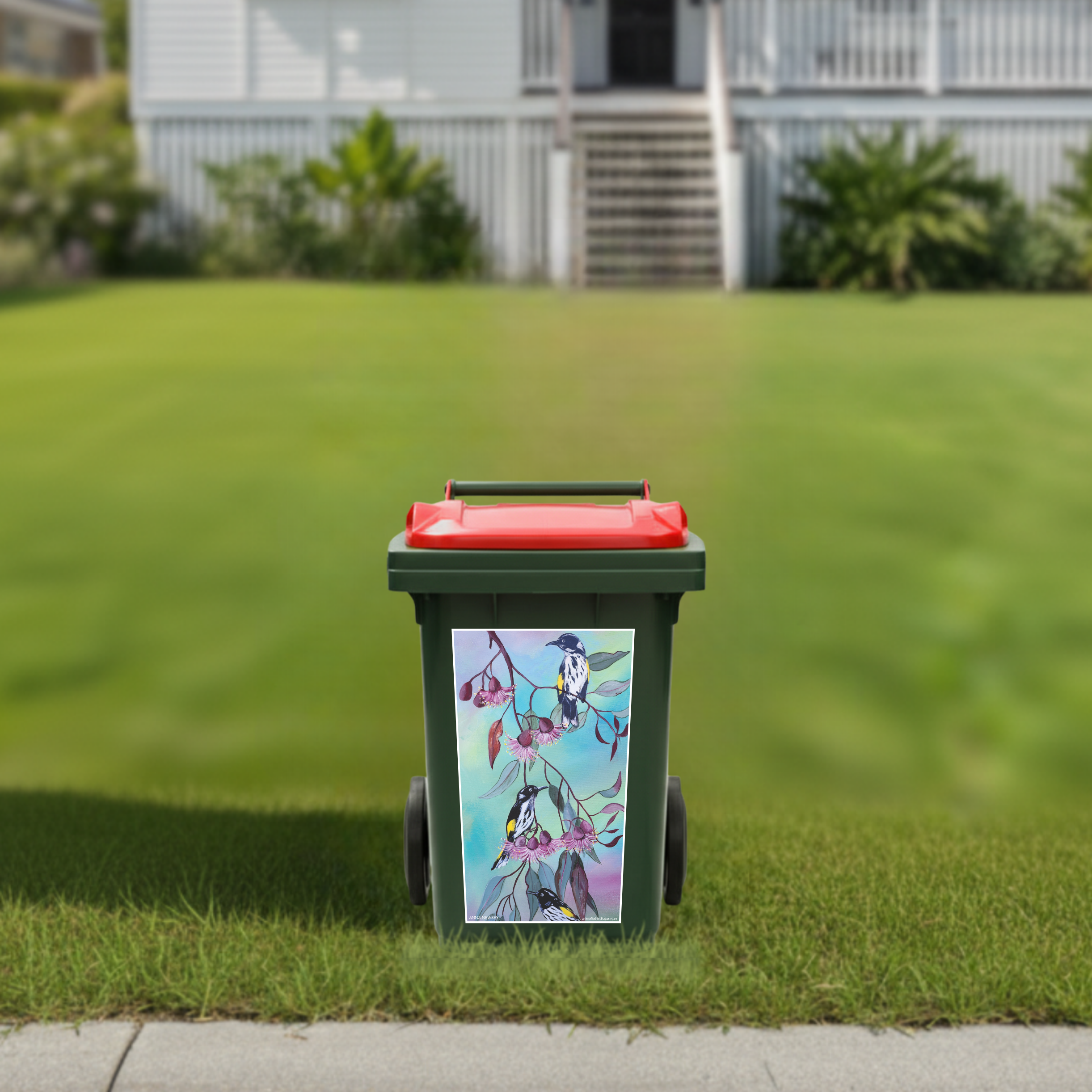 Honey eaters wheelie bin sticker