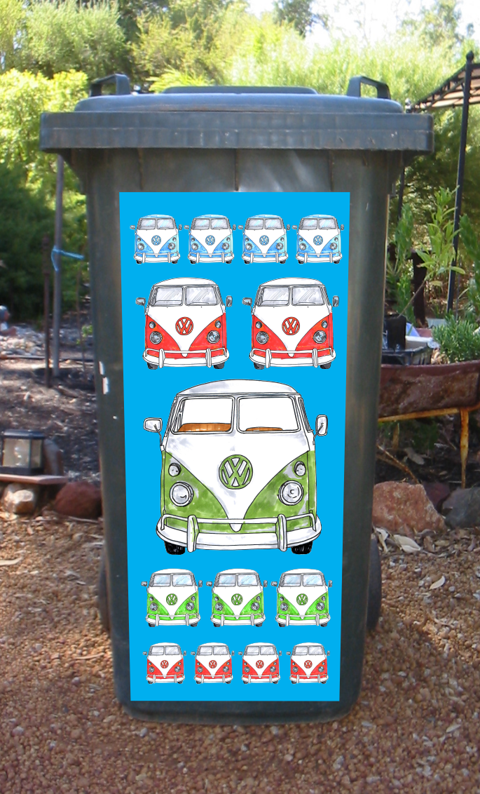 Loads of kombis wheelie bin sticker