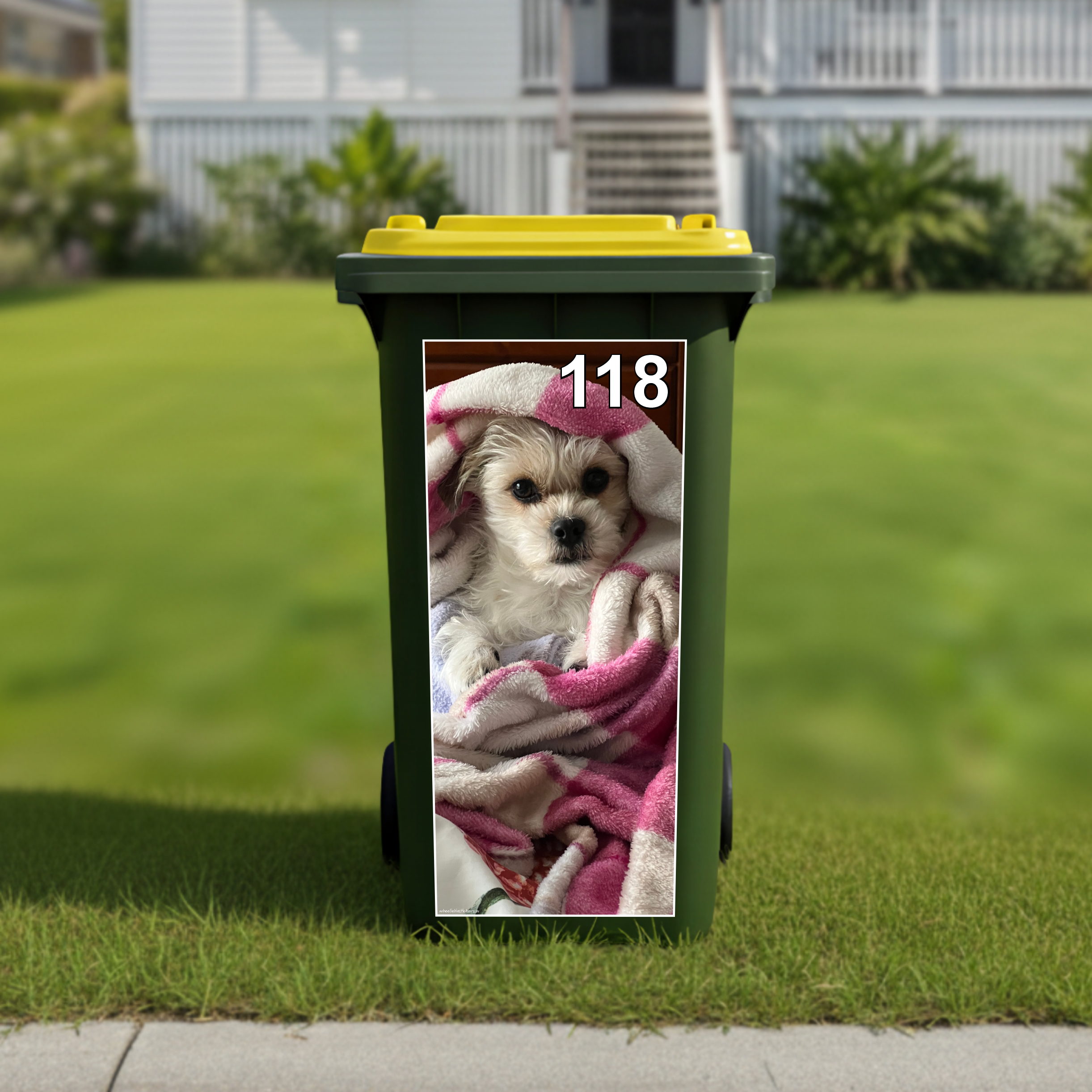 Shih Tzu wheelie bin sticker
