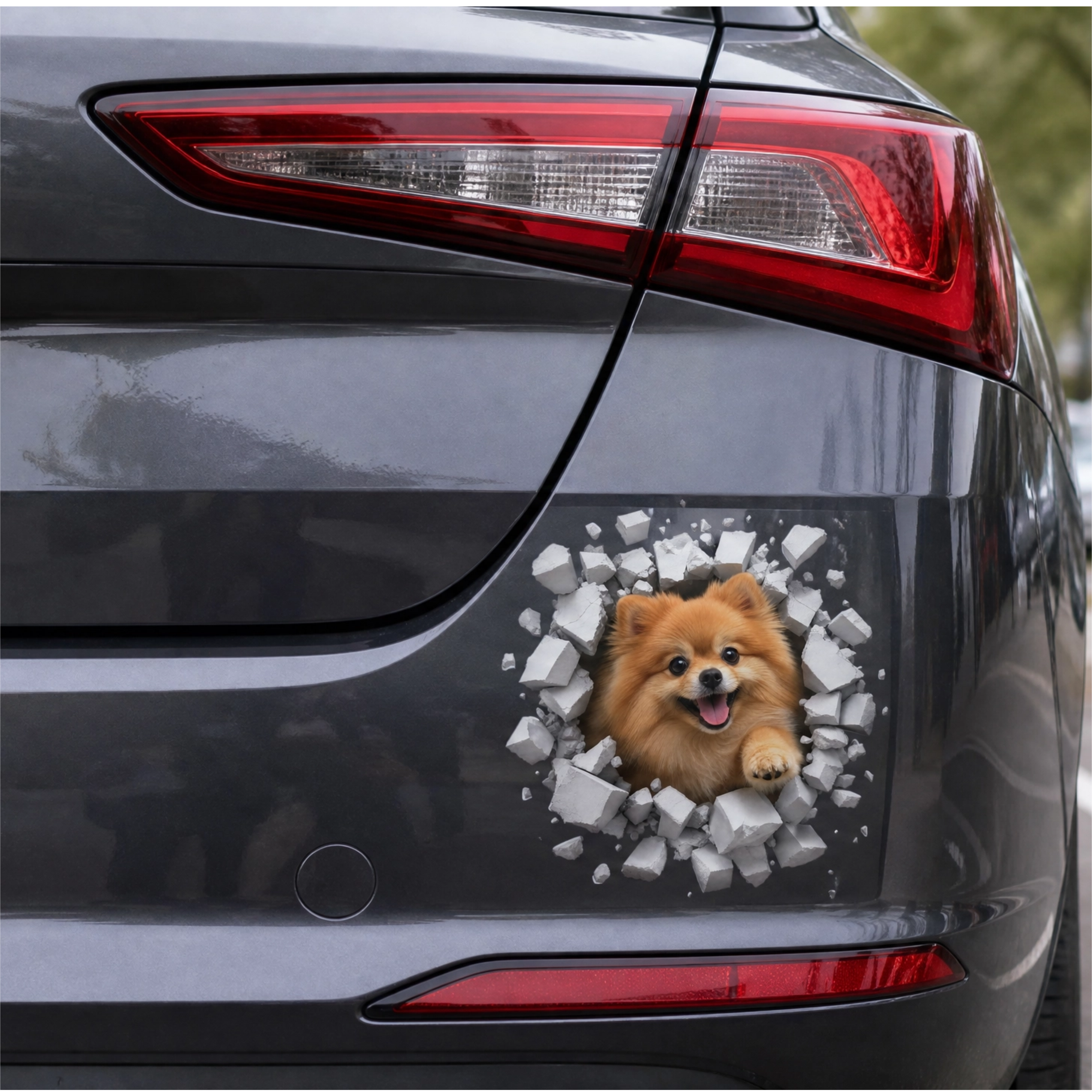Pomeranian dog breakthrough sticker
