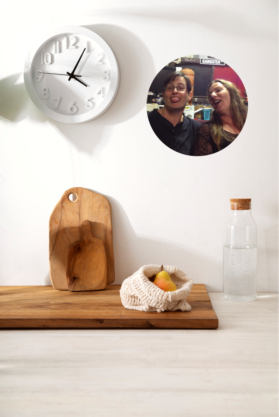 Custom round photo wall stickers
