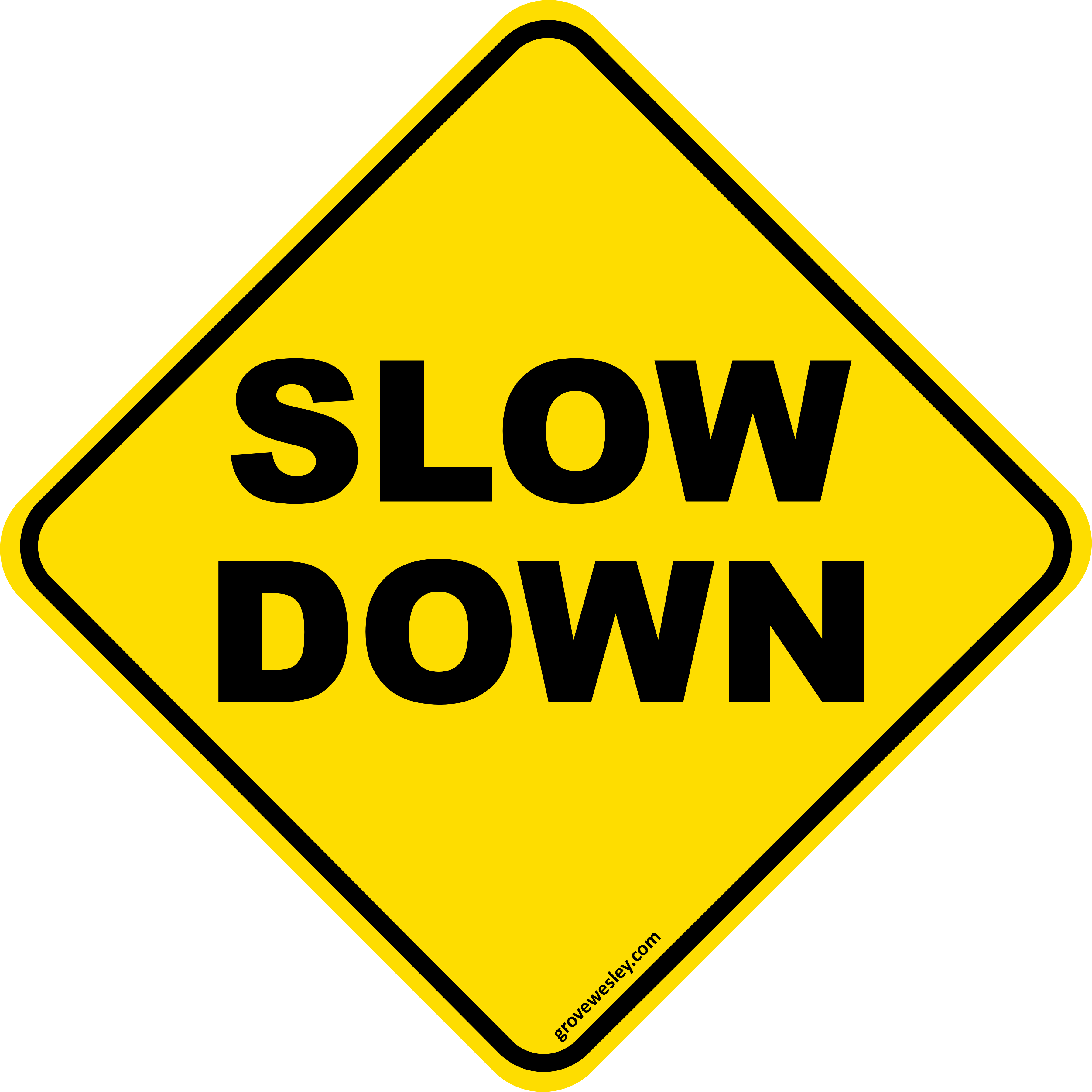 Slow down diamond stickers