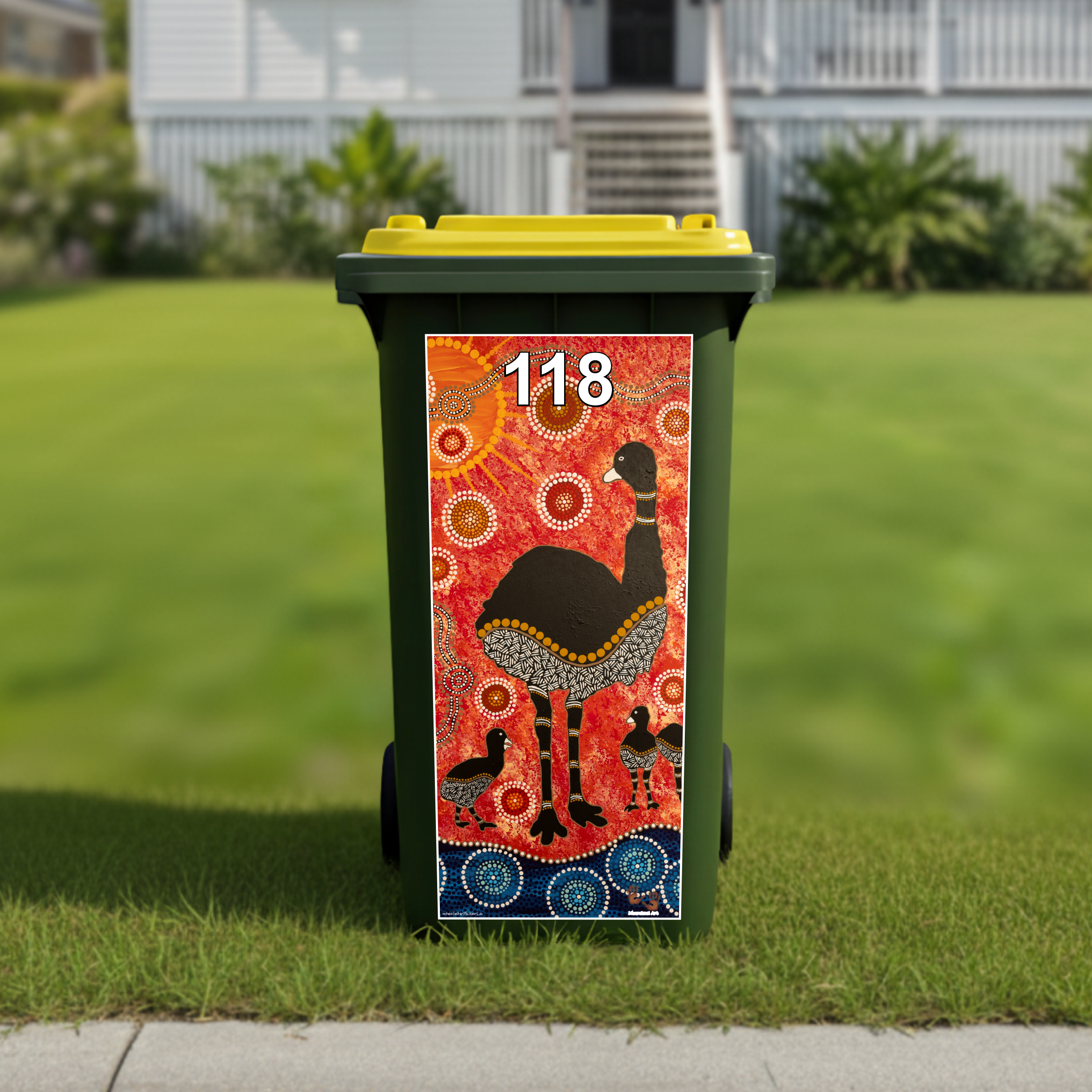 Surviving bushfires wheelie bin sticker