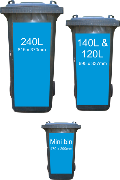 sizes in highway wheelie bin sticke