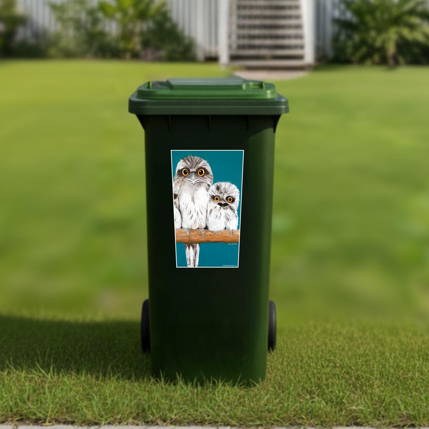 Wise ones wheelie bin sticker