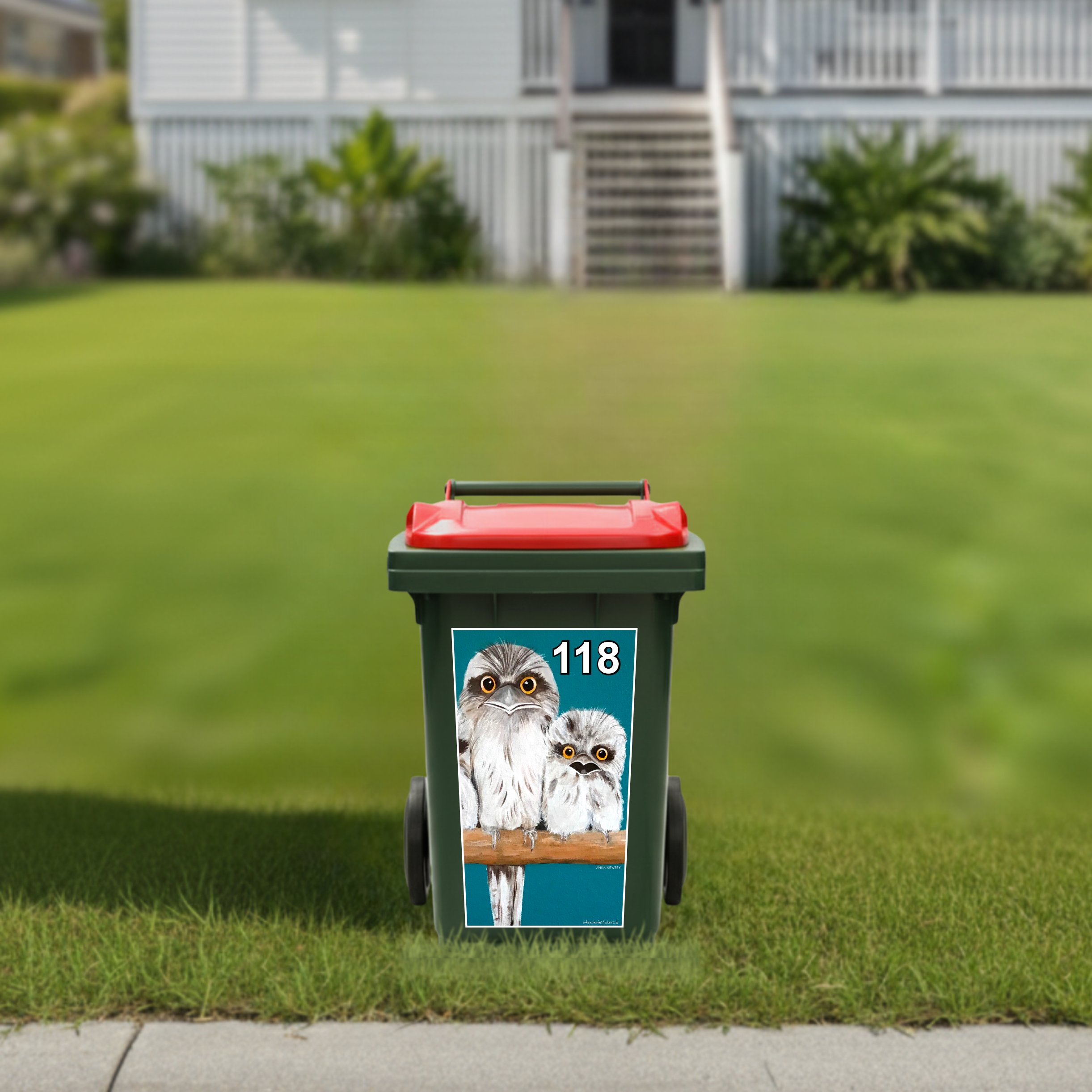 Wise ones wheelie bin sticker