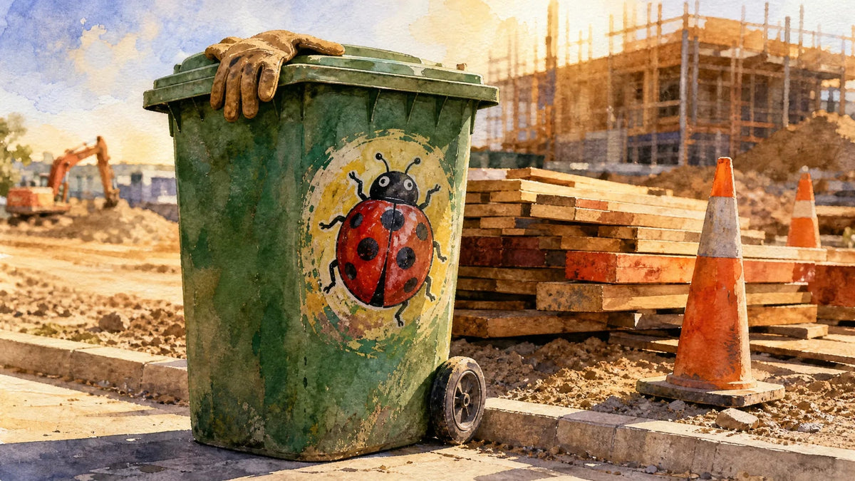 Funny Bin Stickers for Tradies: Kerbside Banter for Crews