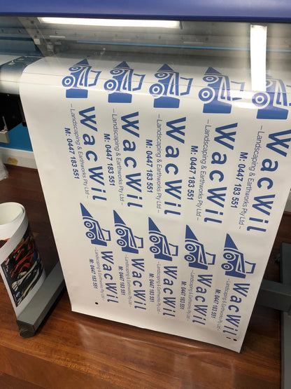 Laminated bumper stickers