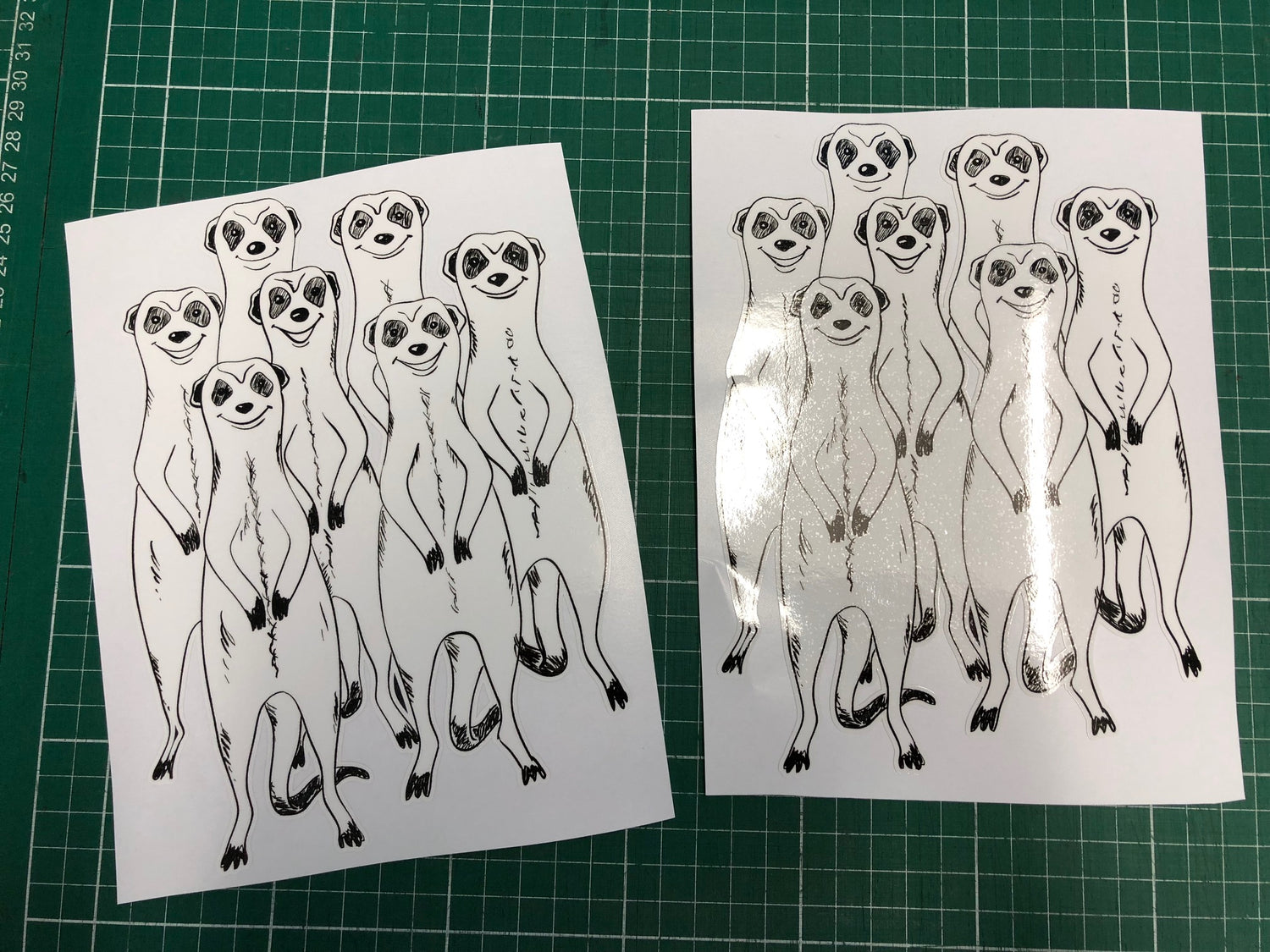 Laminated die cut stickers