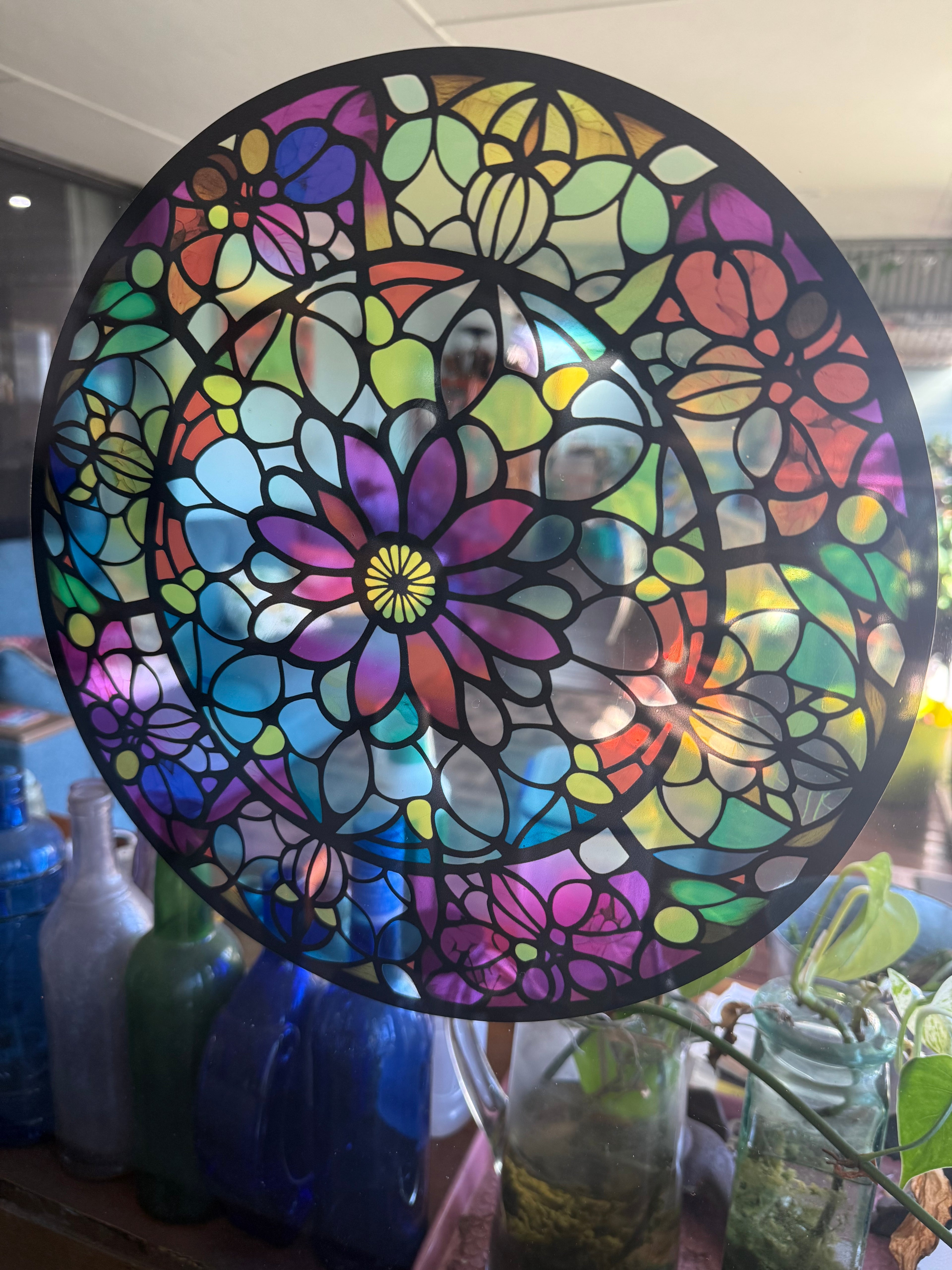 Stained glass window sticker