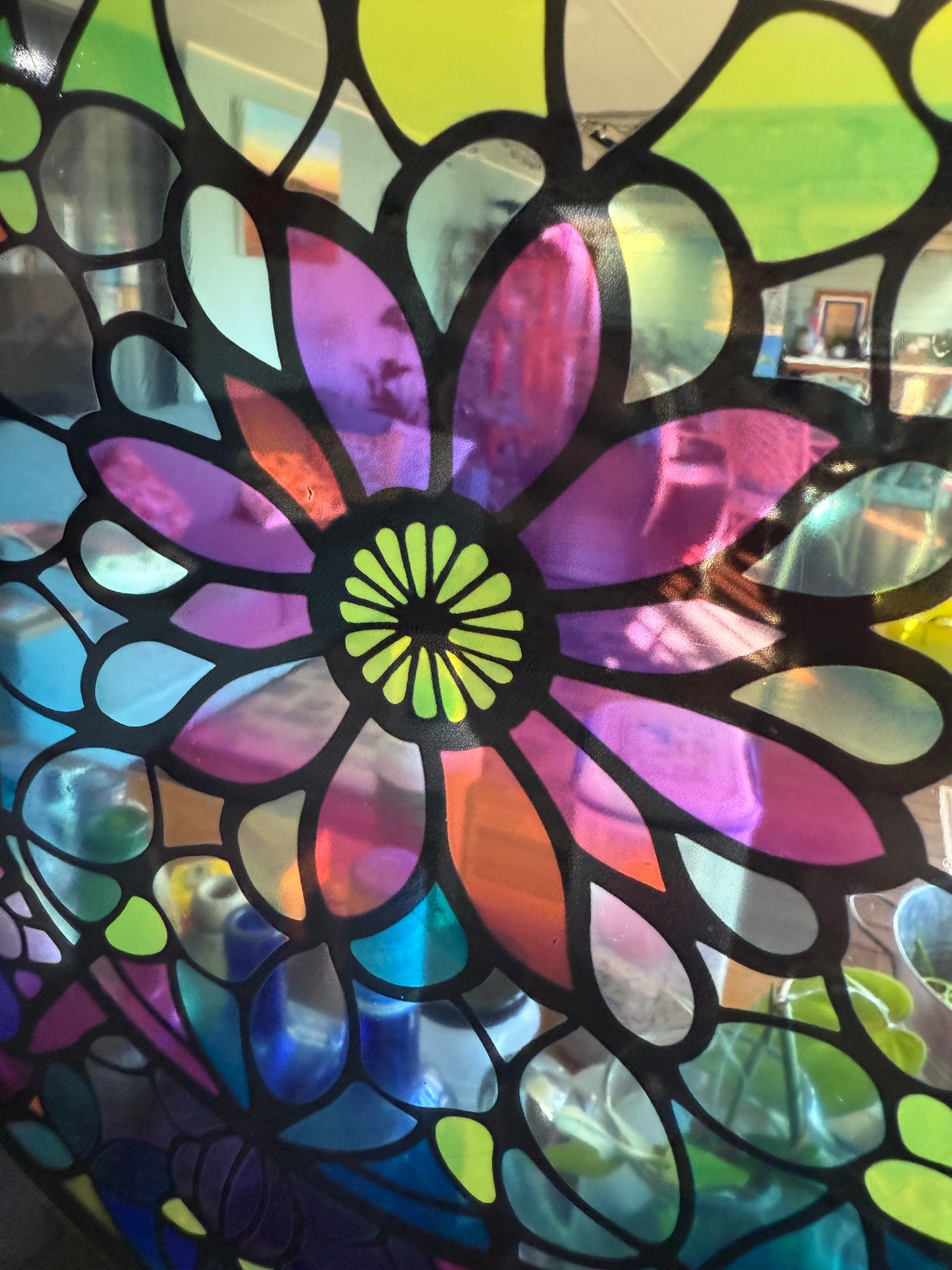 Stained glass window sticker