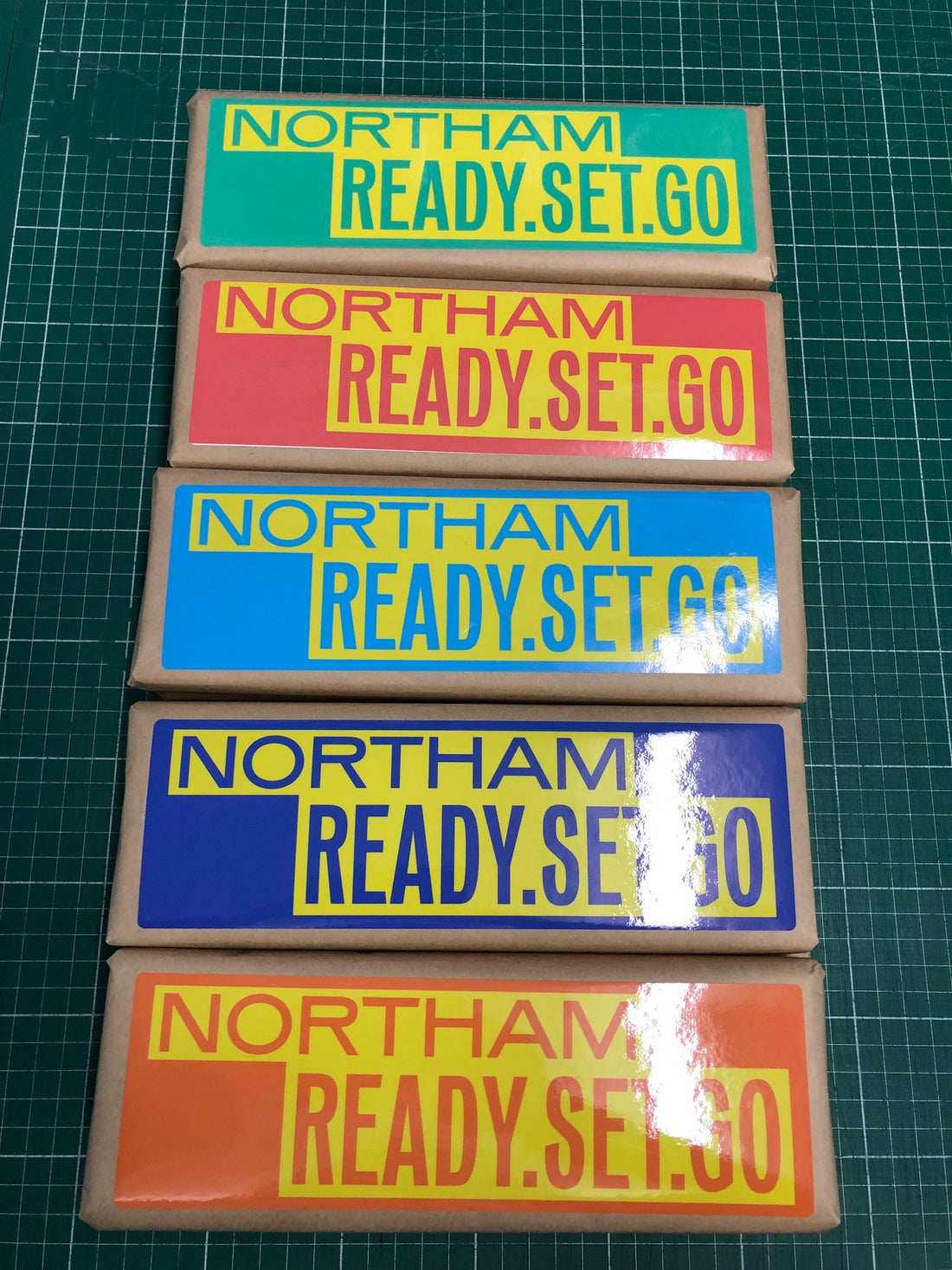 Laminated bumper stickers