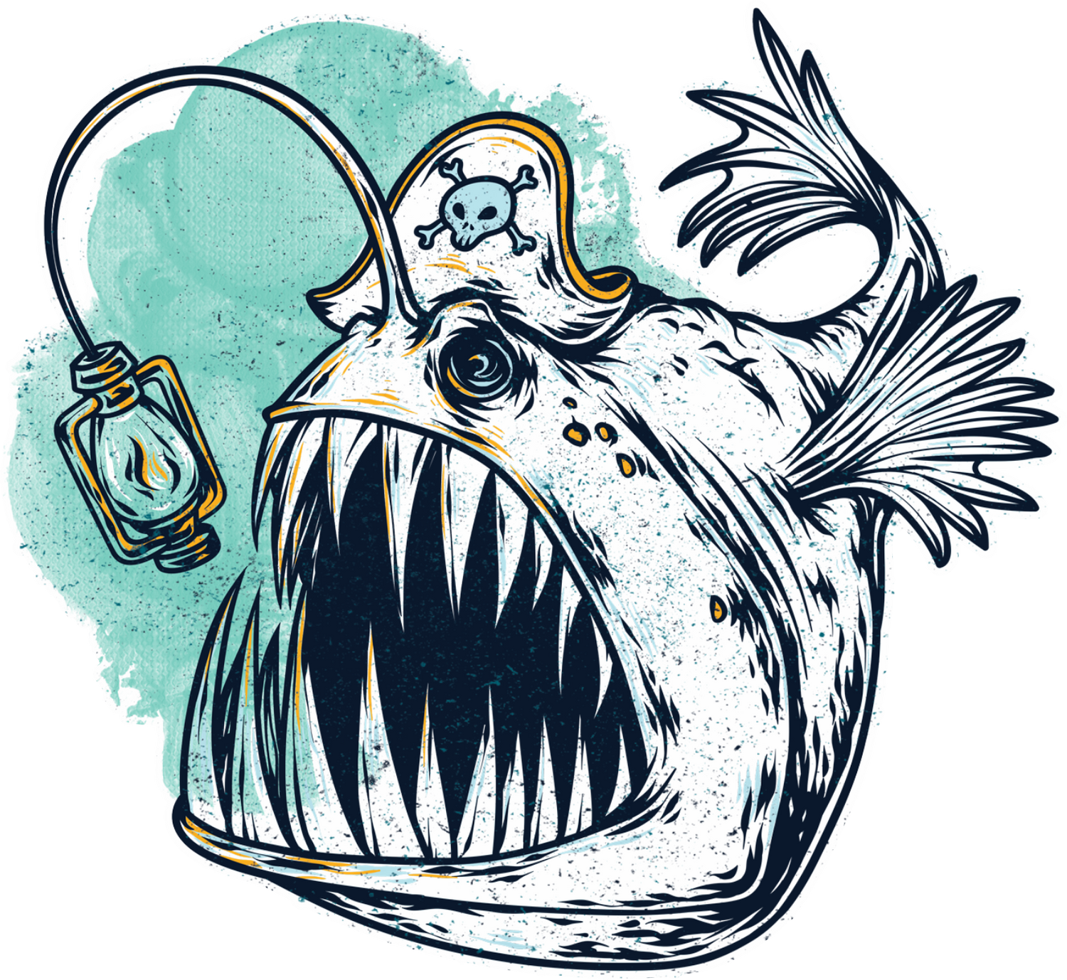 Angler fish sticker