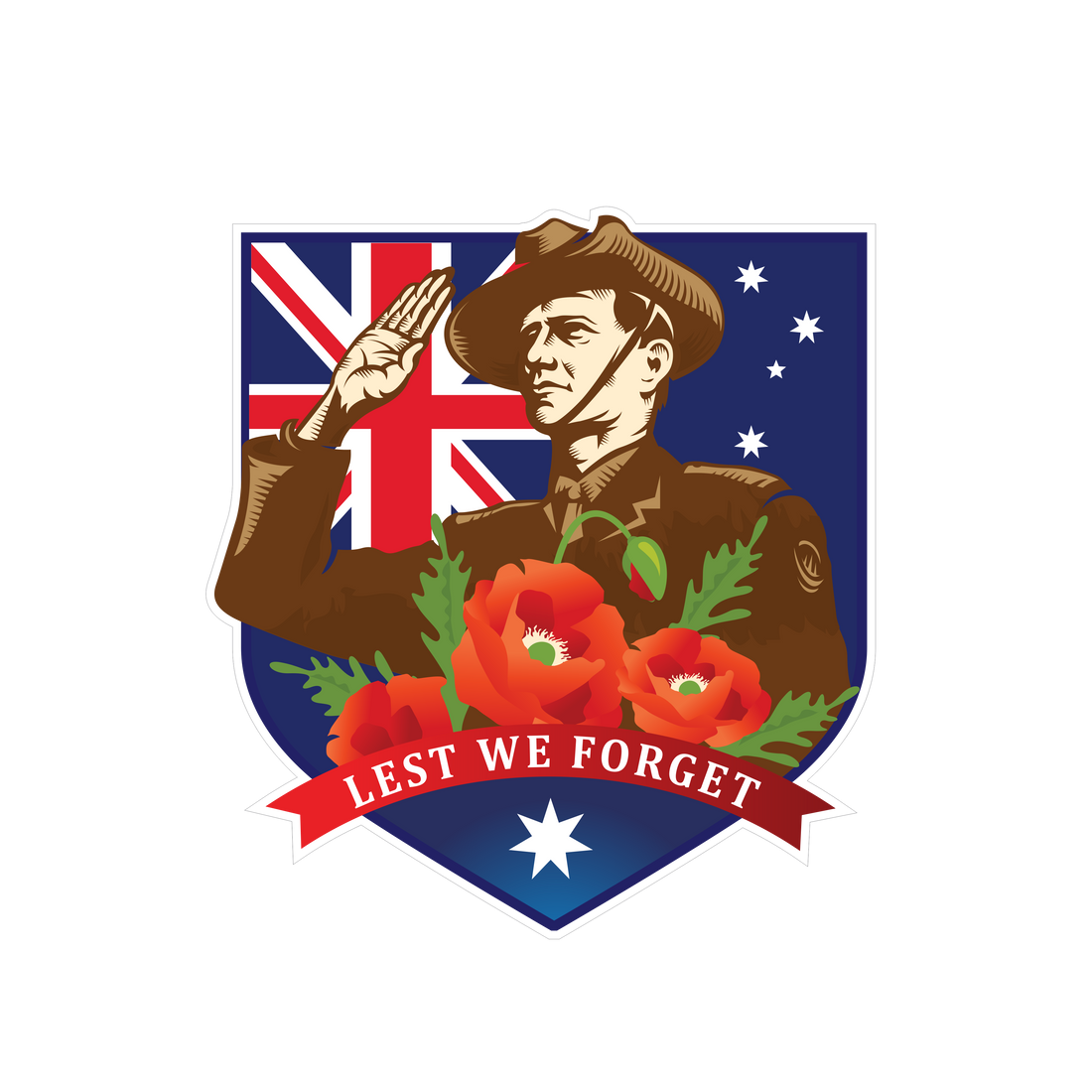 Lest we forget sticker