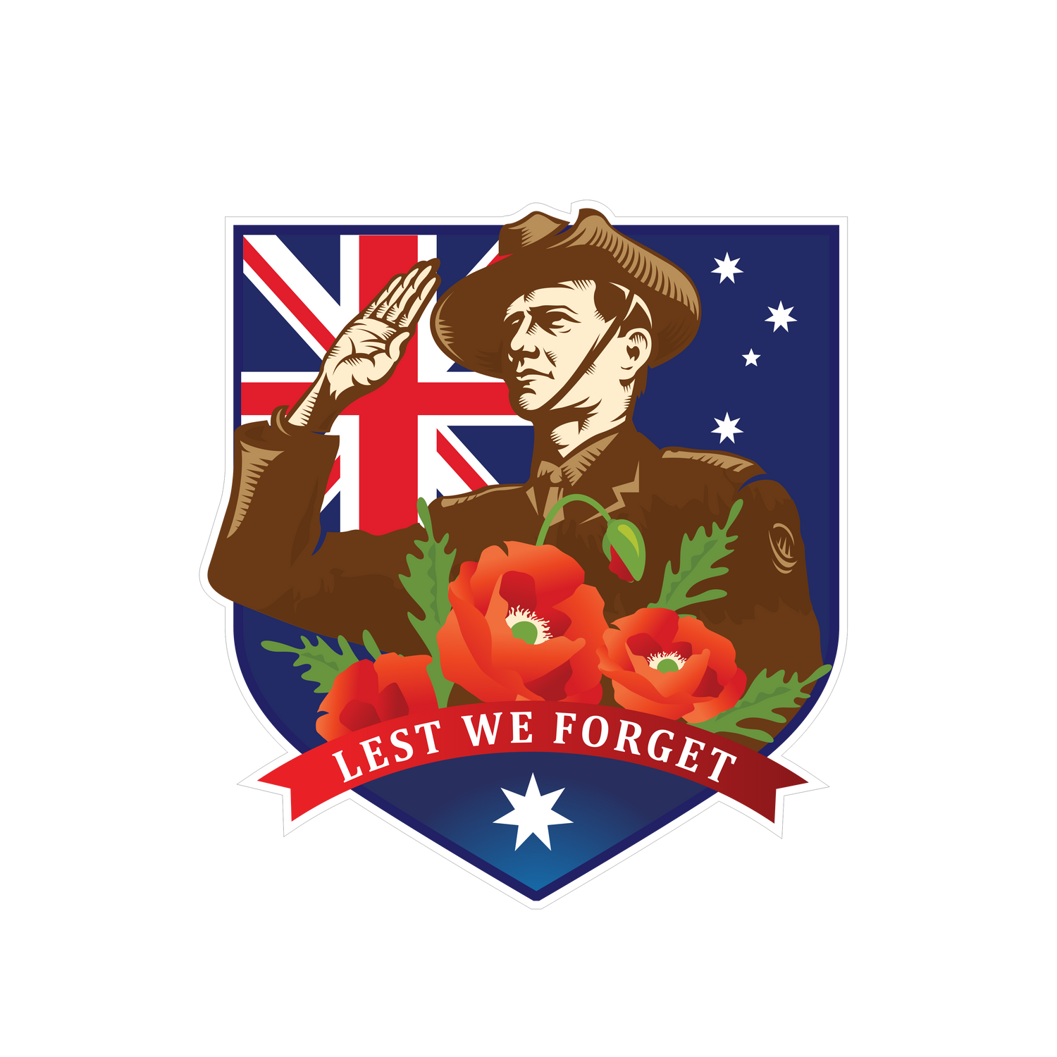 Lest we forget sticker