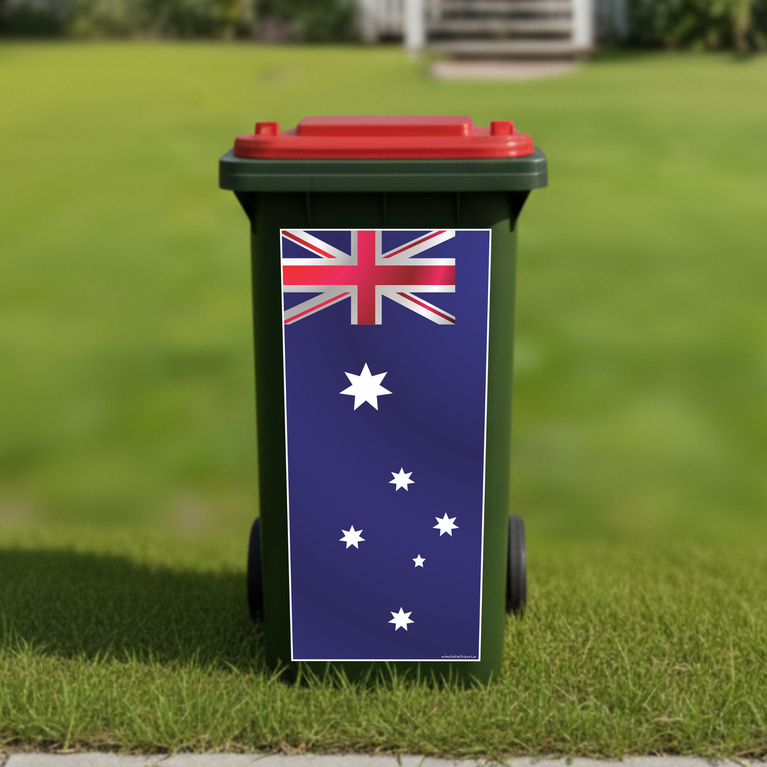 Australian flag wheelie bin sticker