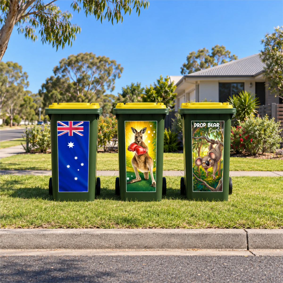 🦘 AUSSIE wheelie bin sticker bundle pack