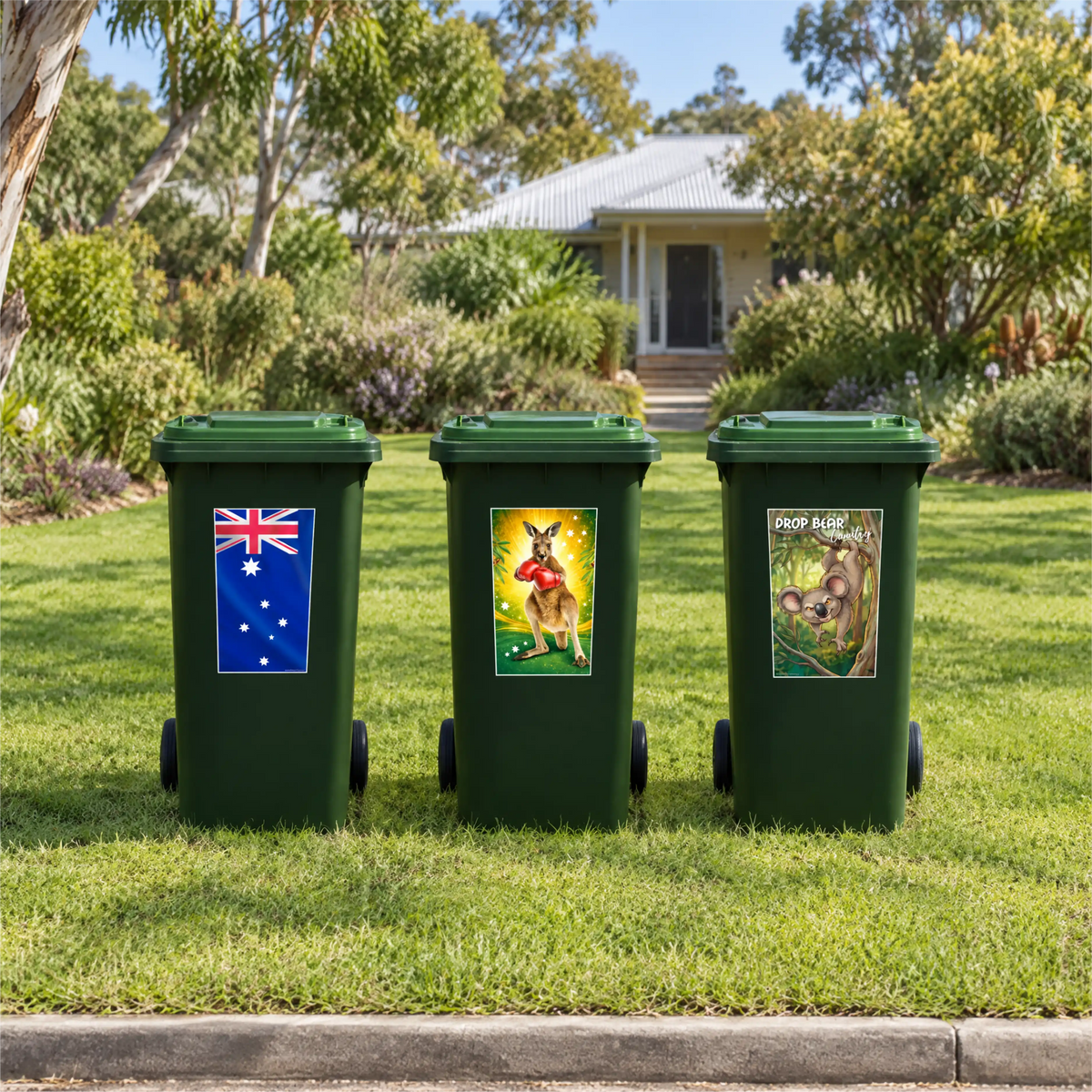 🦘 AUSSIE wheelie bin sticker bundle pack