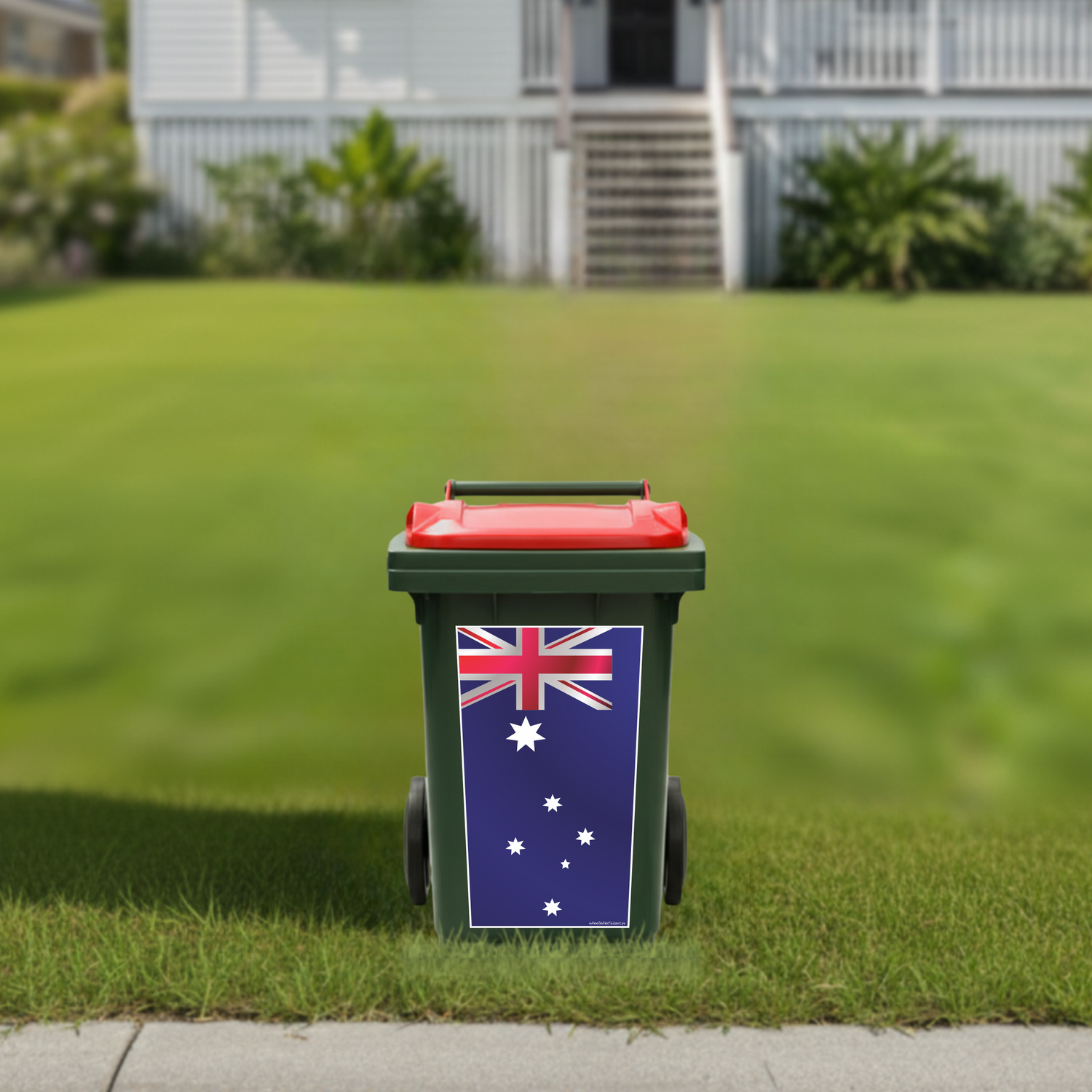 Australian flag wheelie bin sticker