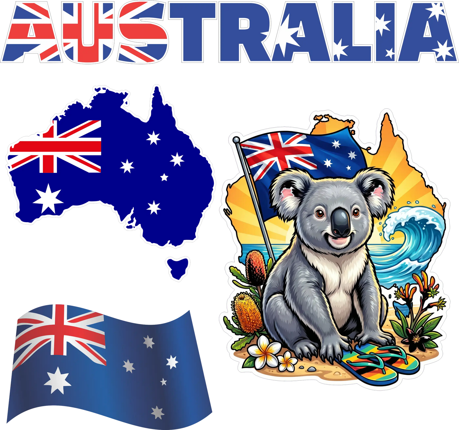 Aussie sticker bundle pack