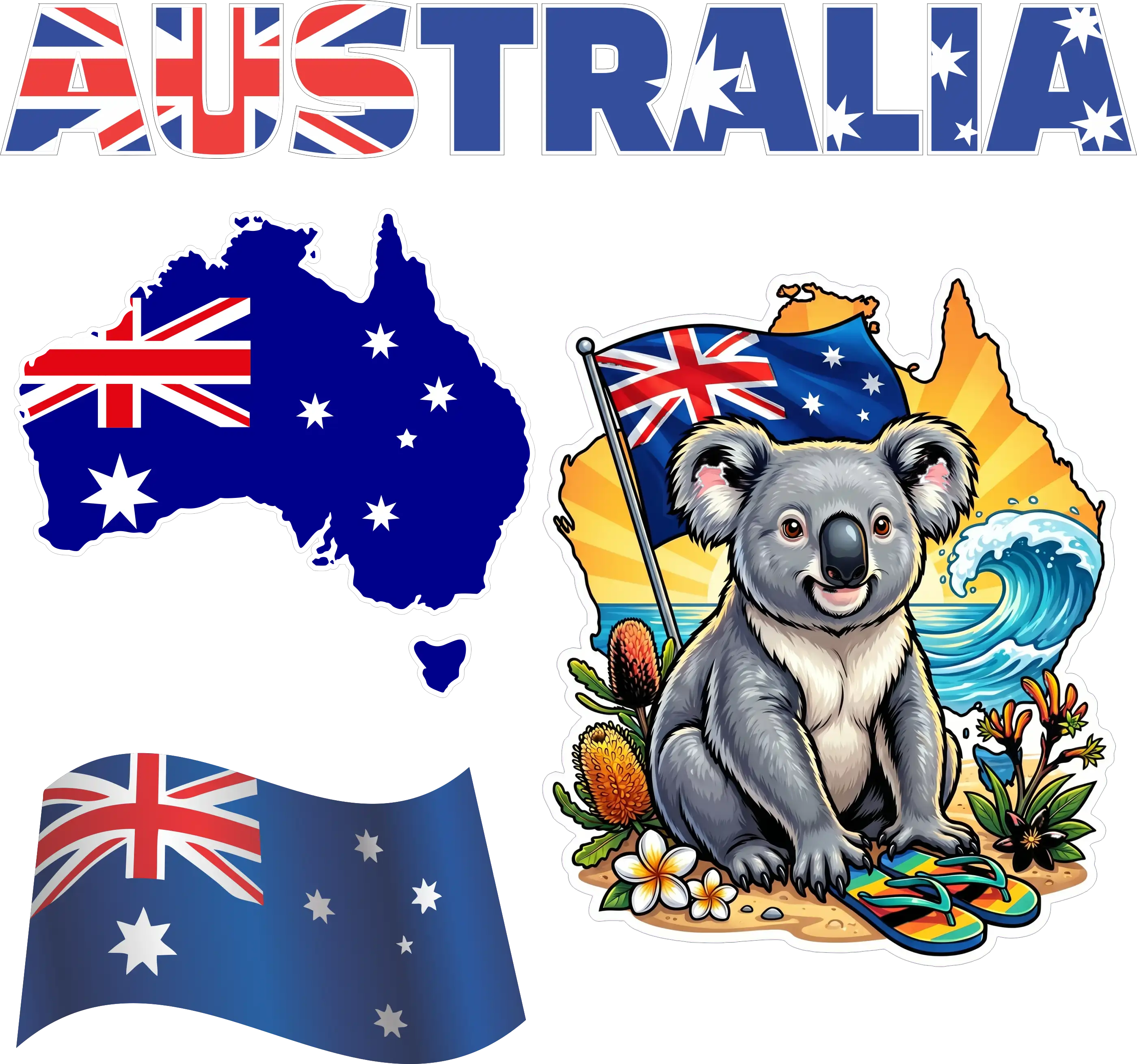 Aussie sticker bundle pack