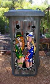 Aussie girls wheelie bin sticker