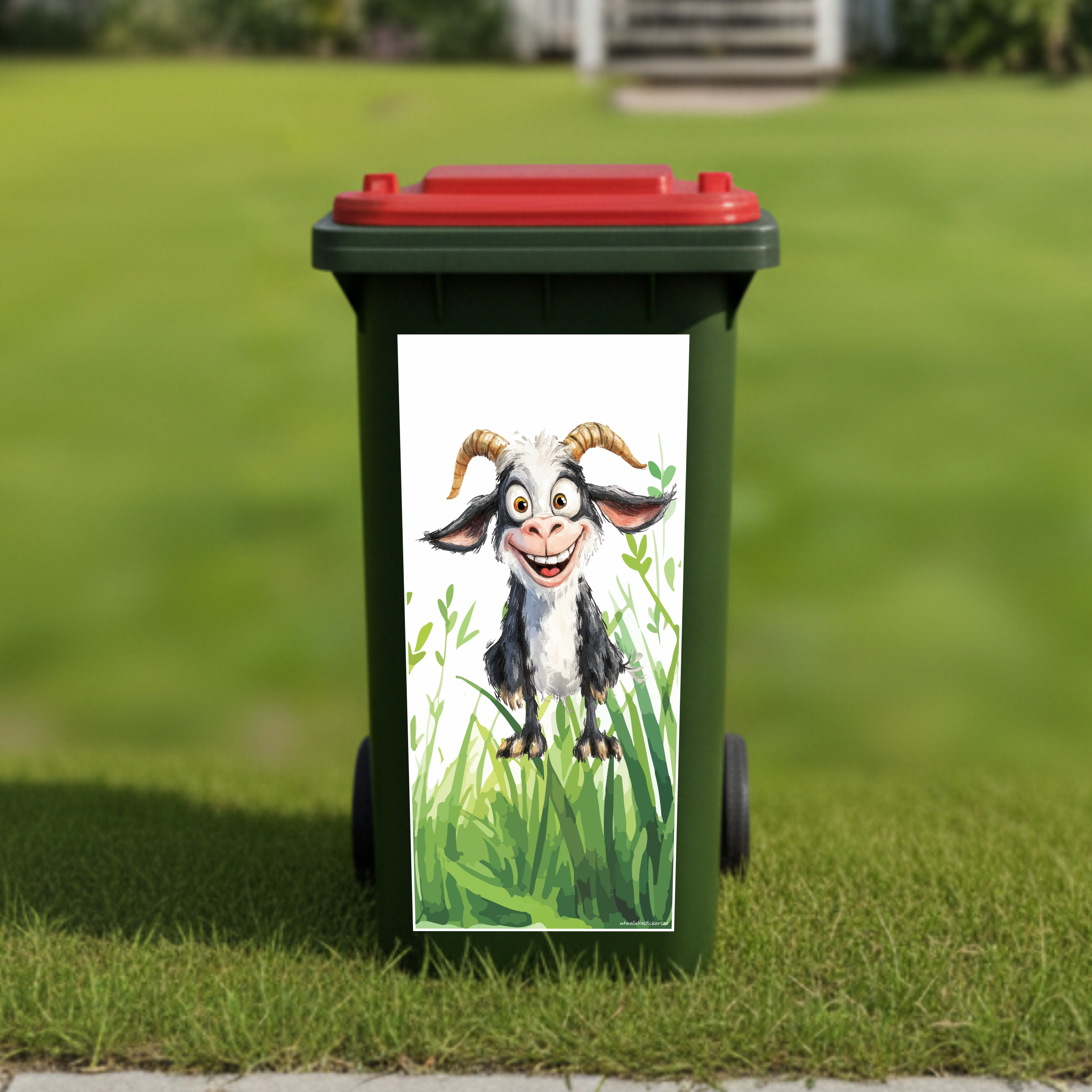 Baby goat wheelie bin sticker