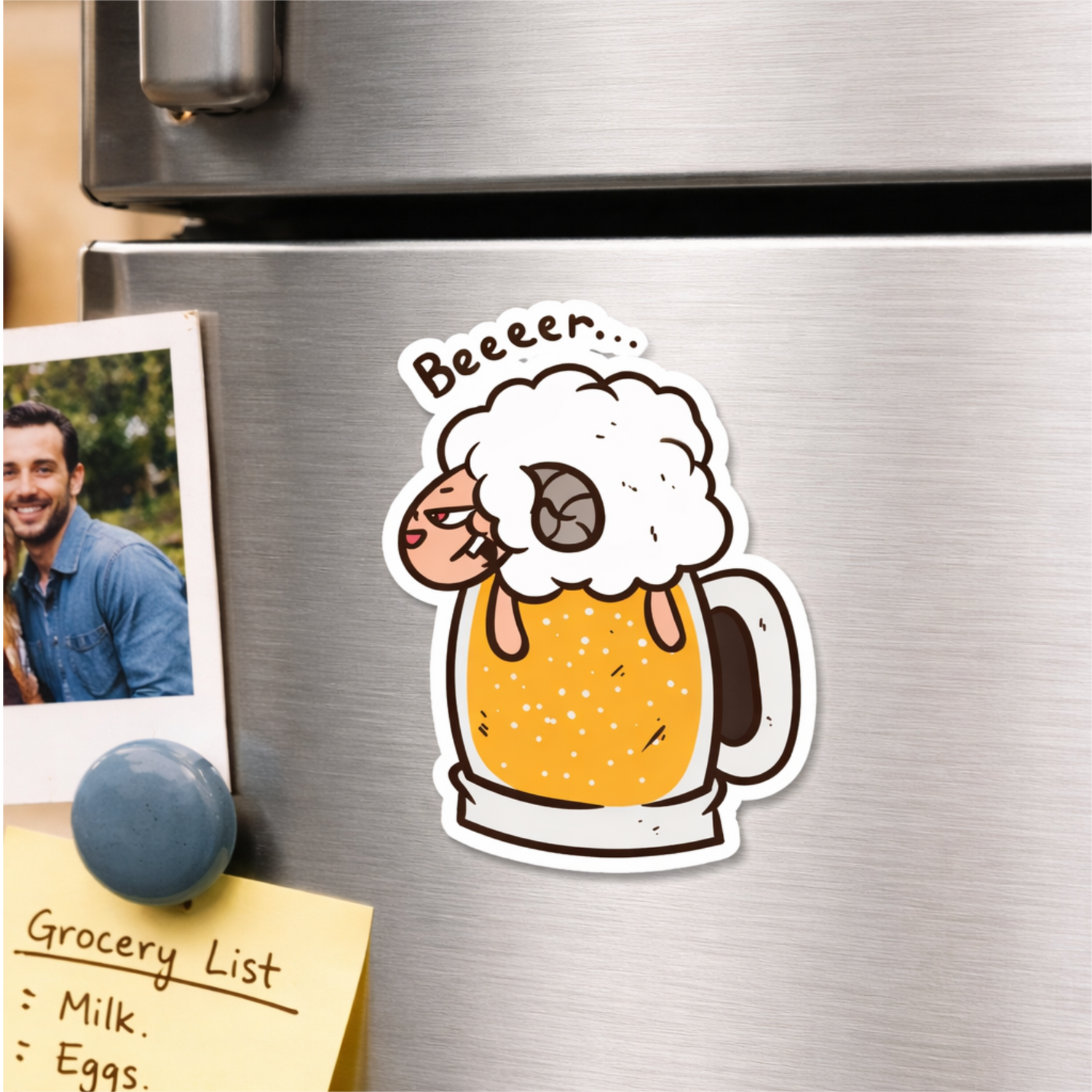 Beeeer… Sheep Sticker | Funny Beer Lover Vinyl Sticker | Ute, Fridge &amp; Esky Decal