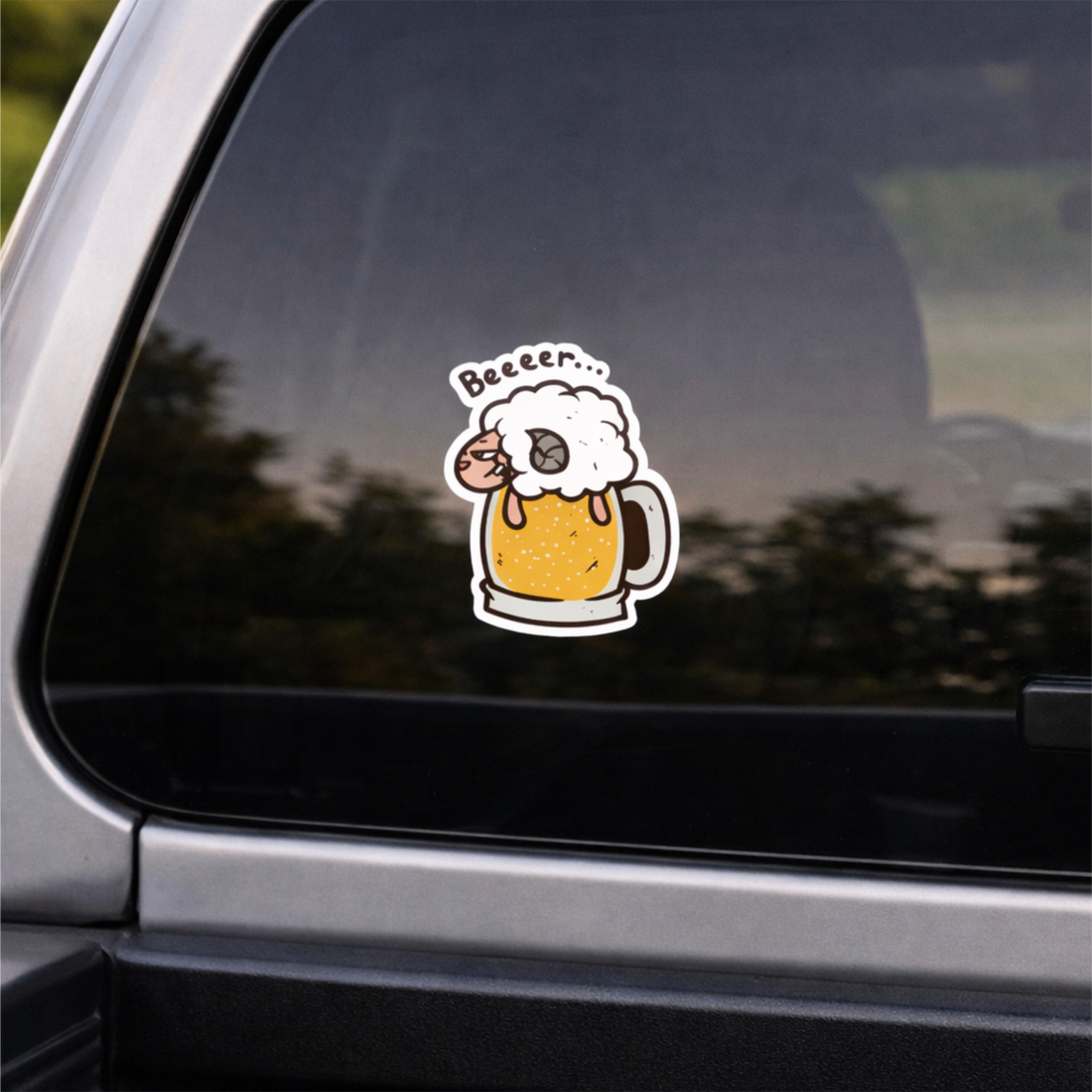 Beeeer… Sheep Sticker | Funny Beer Lover Vinyl Sticker | Ute, Fridge &amp; Esky Decal